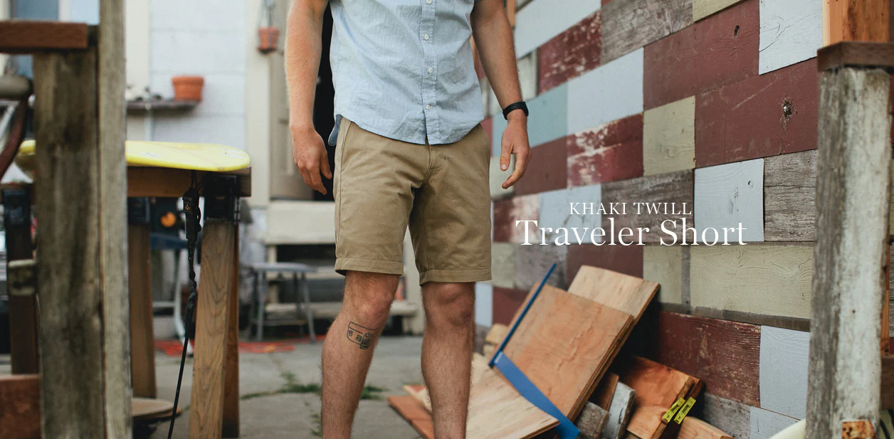 Traveler Shorts in Khaki Twill - Image 7