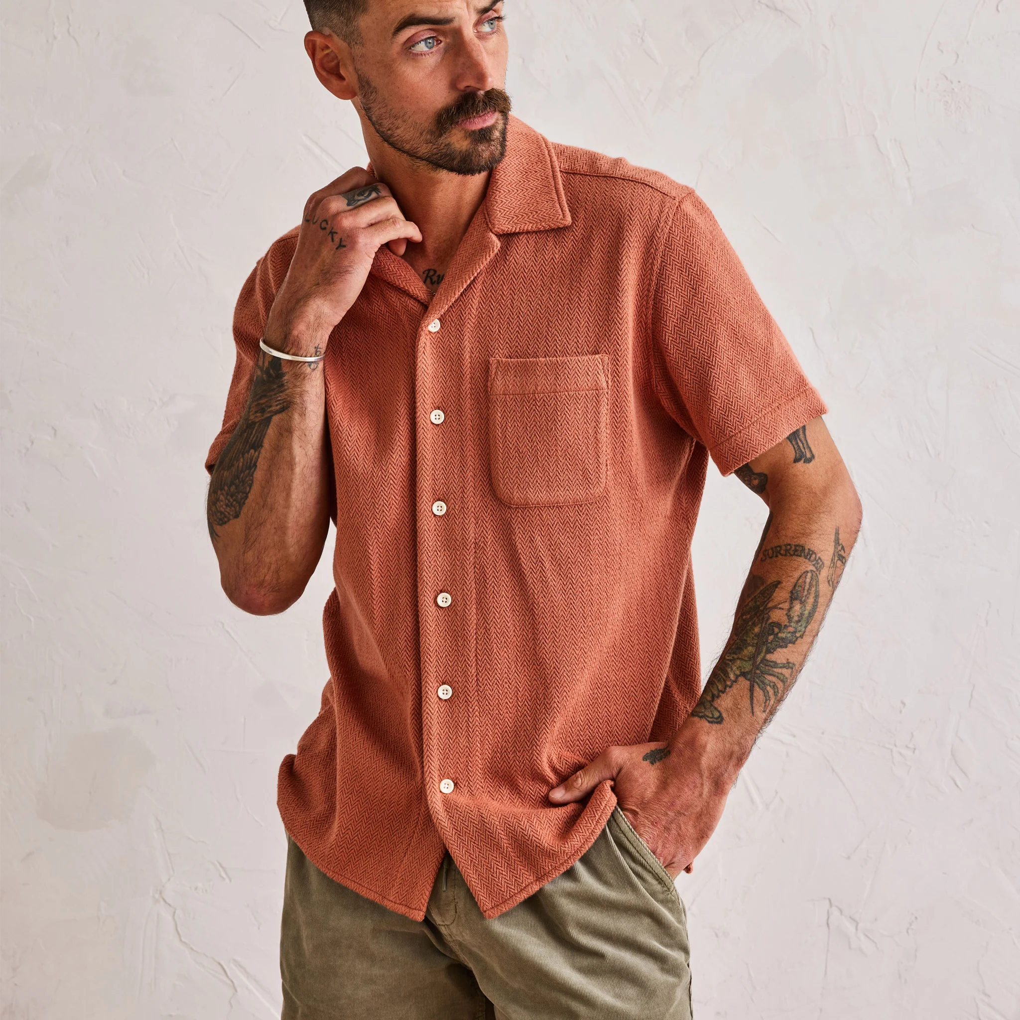 The Latigo Shirt in Copper Herringbone - Image 2