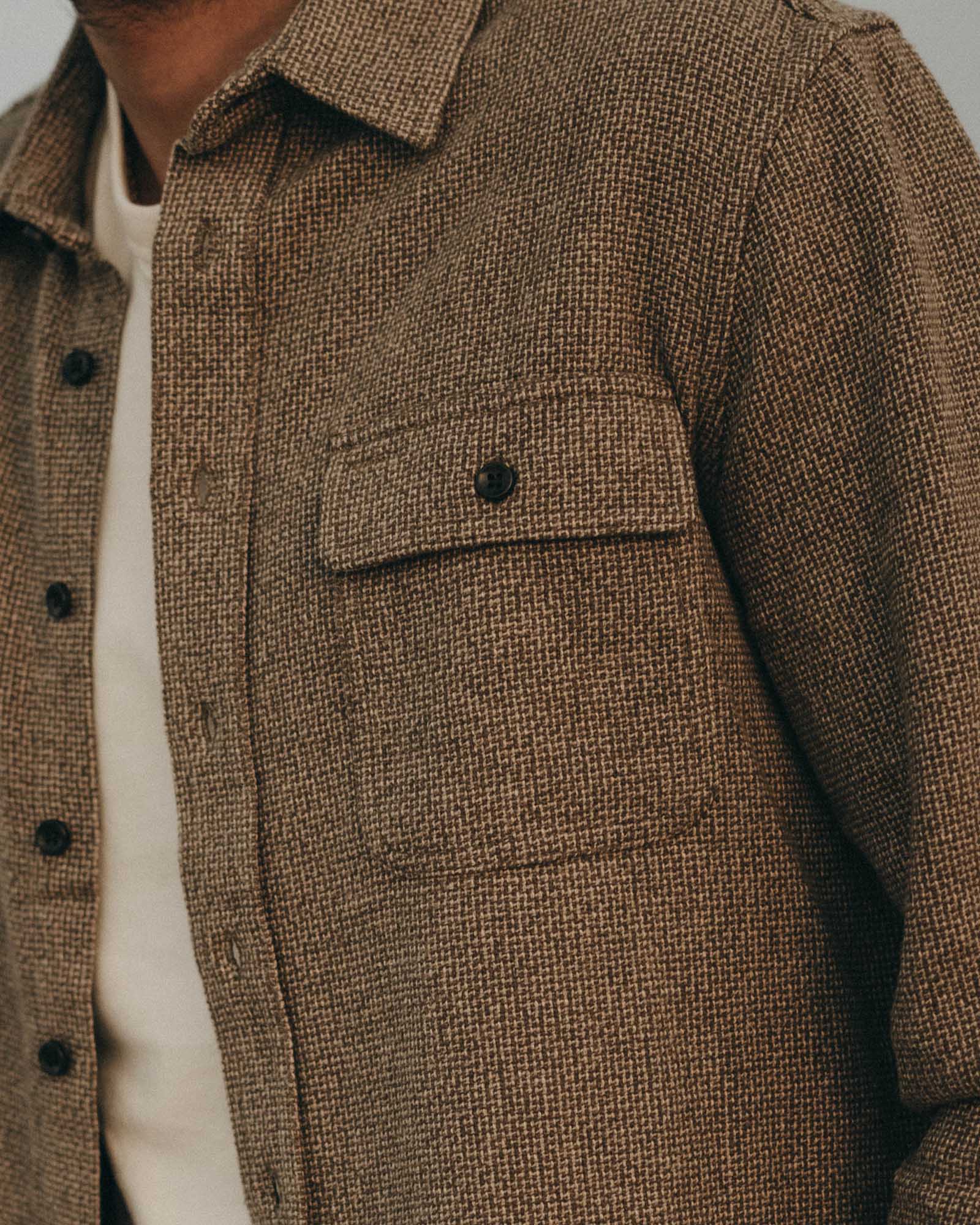 The Ledge Shirt in Army Linen Tweed - Image 3