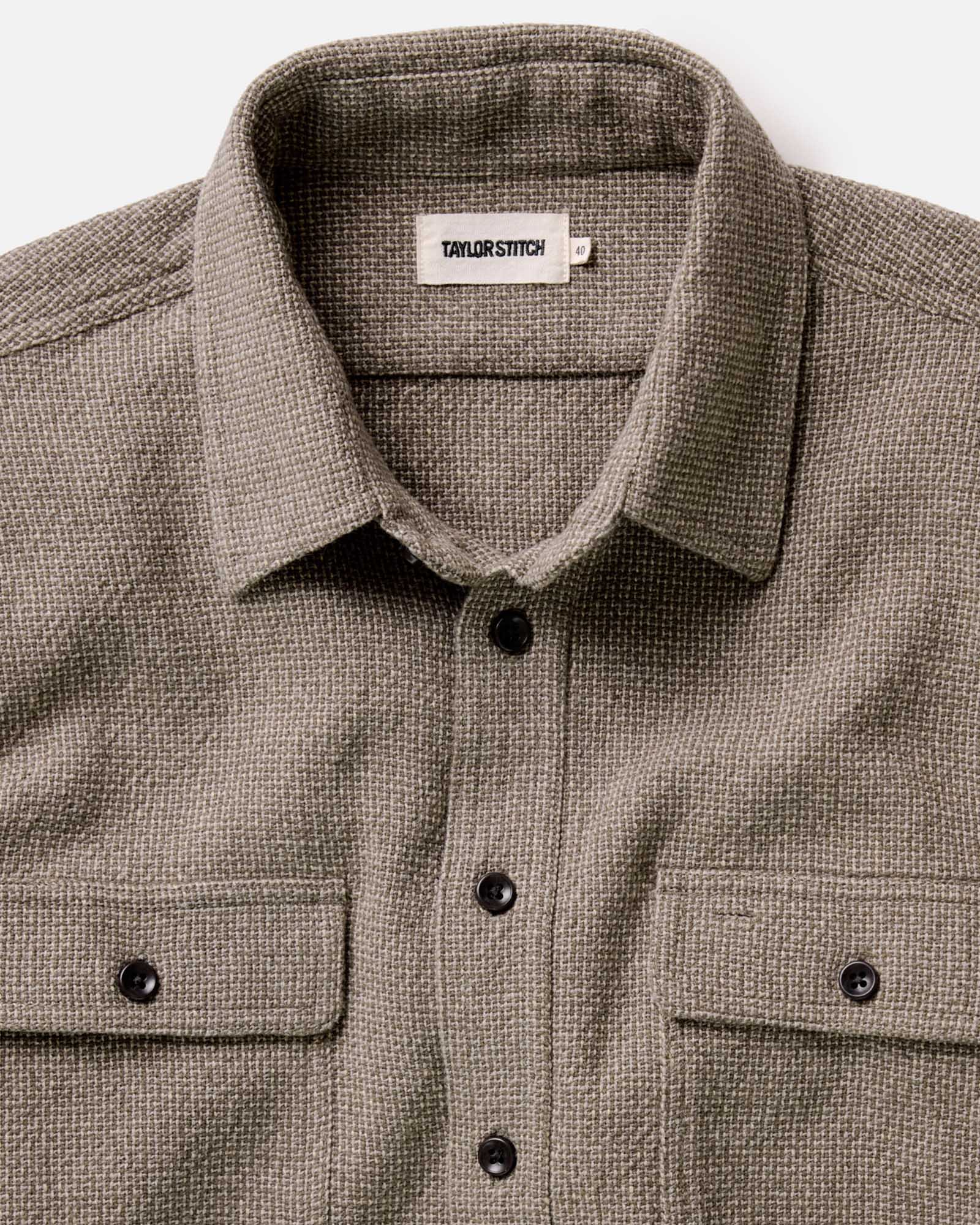 The Ledge Shirt in Army Linen Tweed - Image 7
