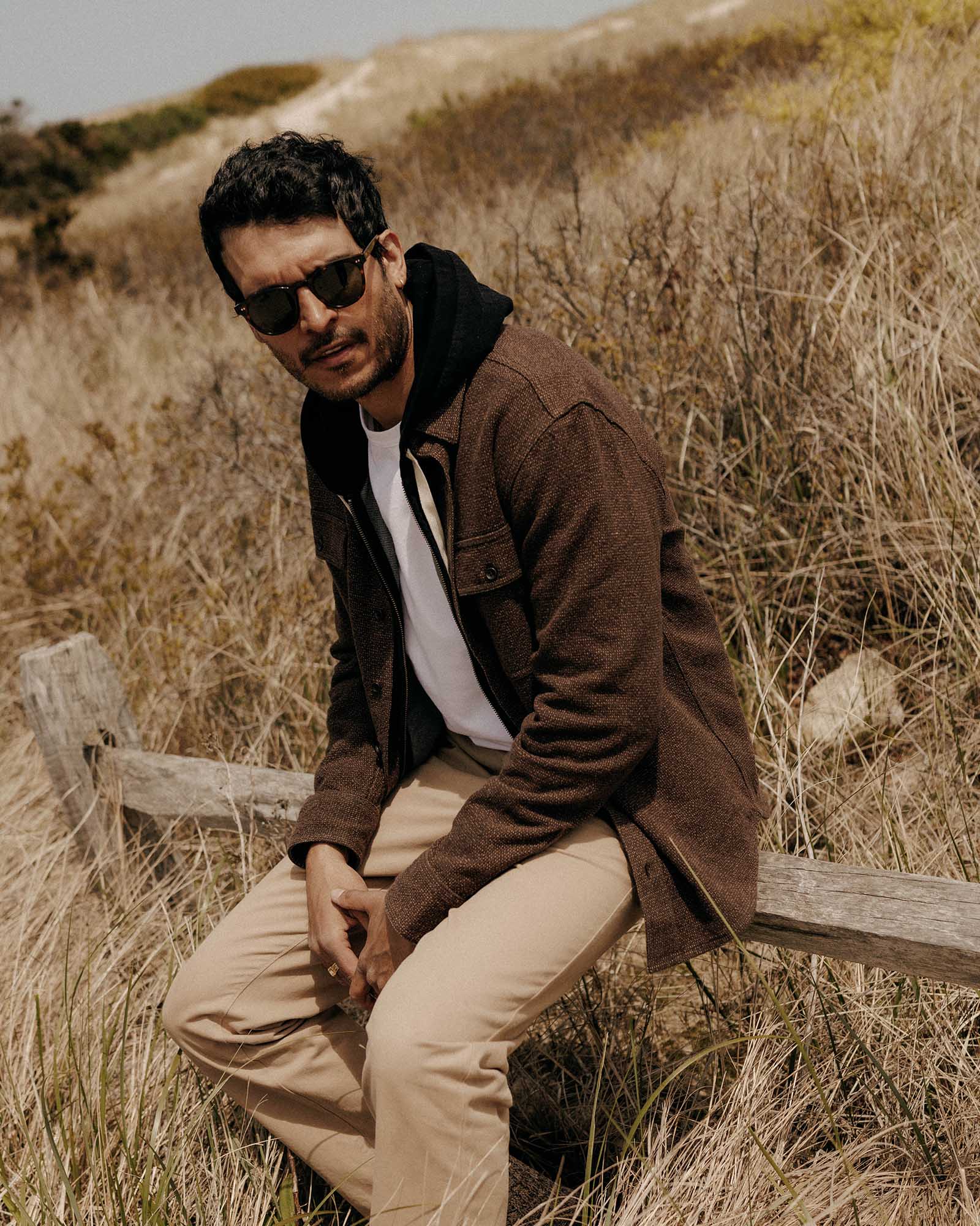 The Ledge Shirt in Black Coffee Linen Tweed - Image 5