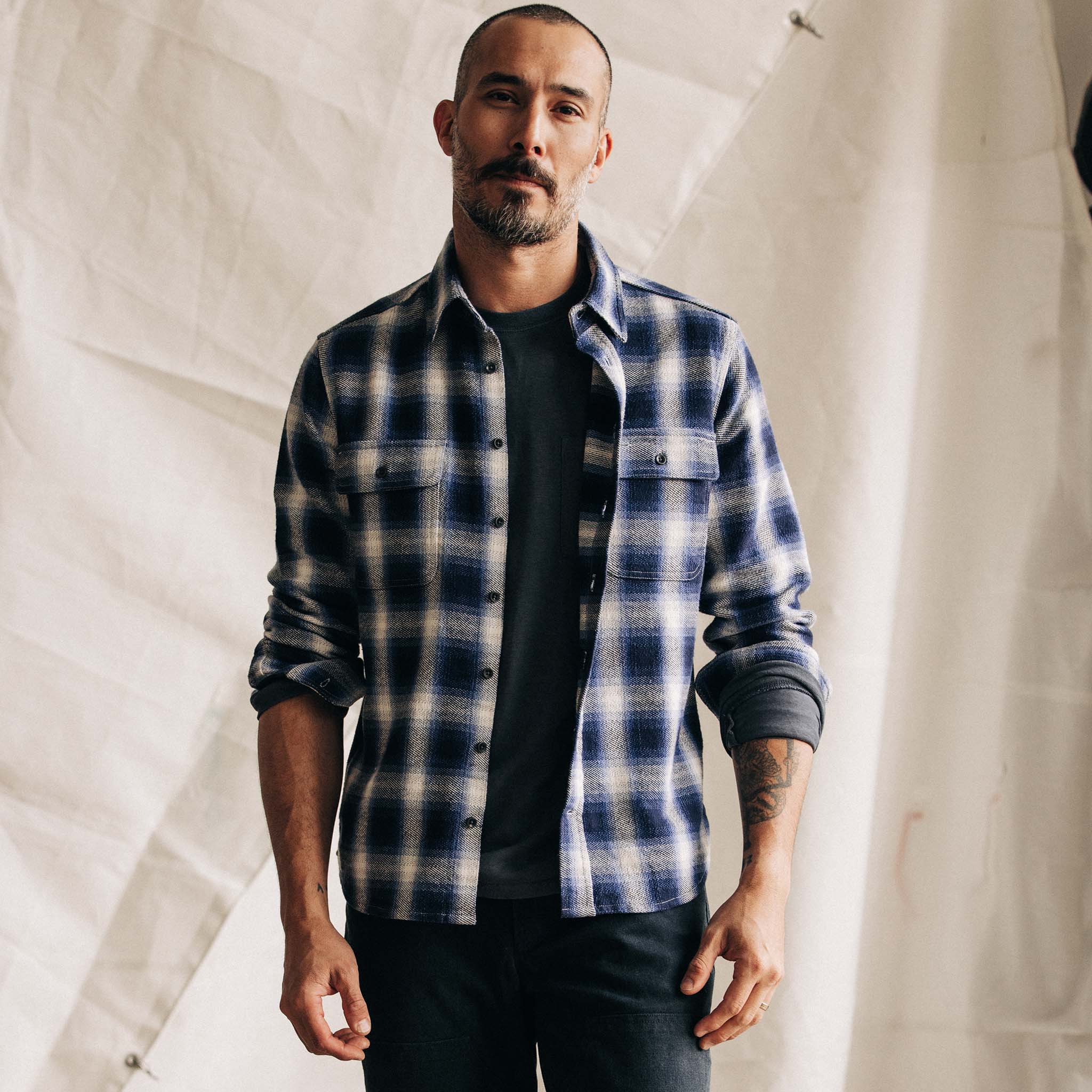 The Ledge Shirt in Blue Sky Plaid - Image 2