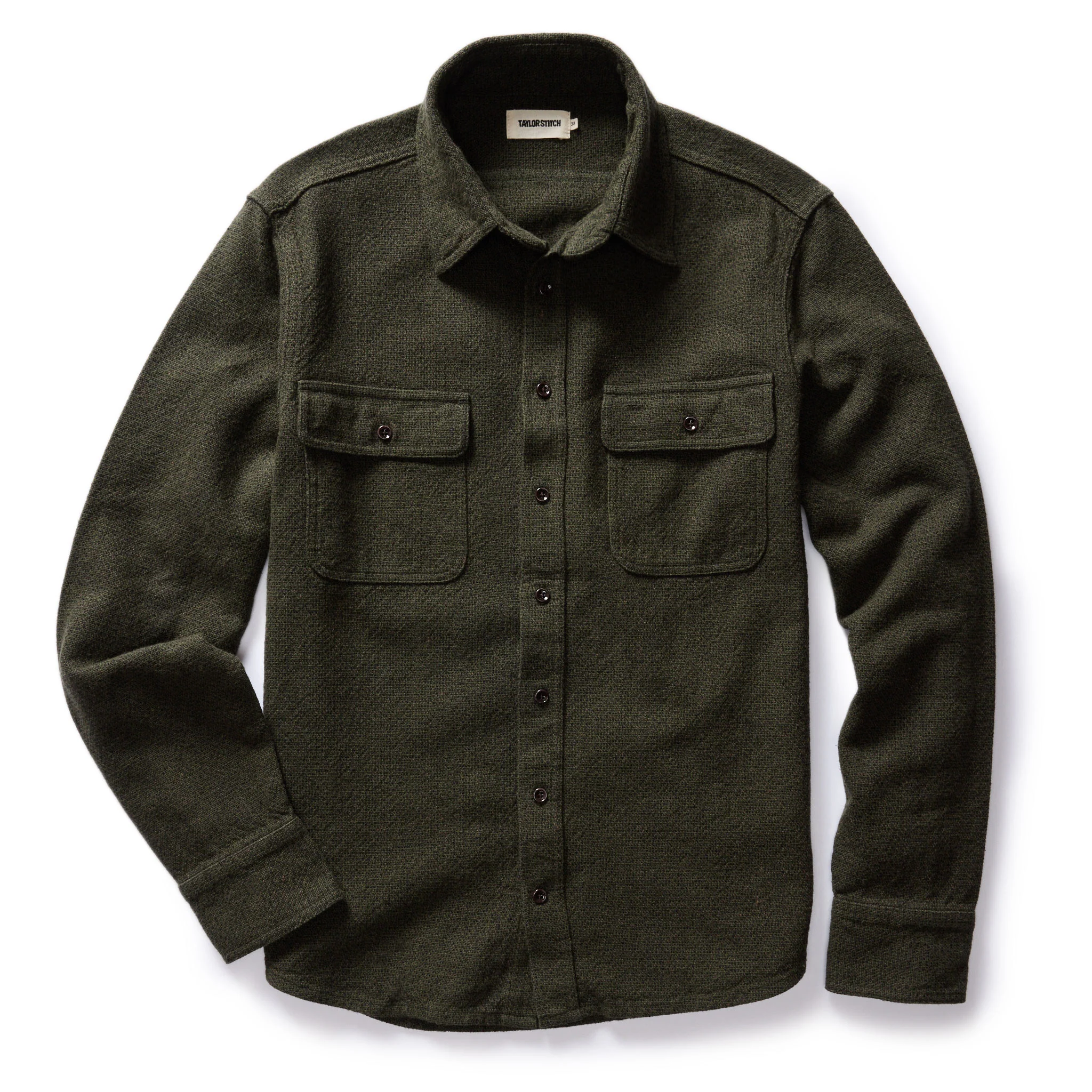 The Ledge Shirt in Dark Forest Linen Tweed - Image 5
