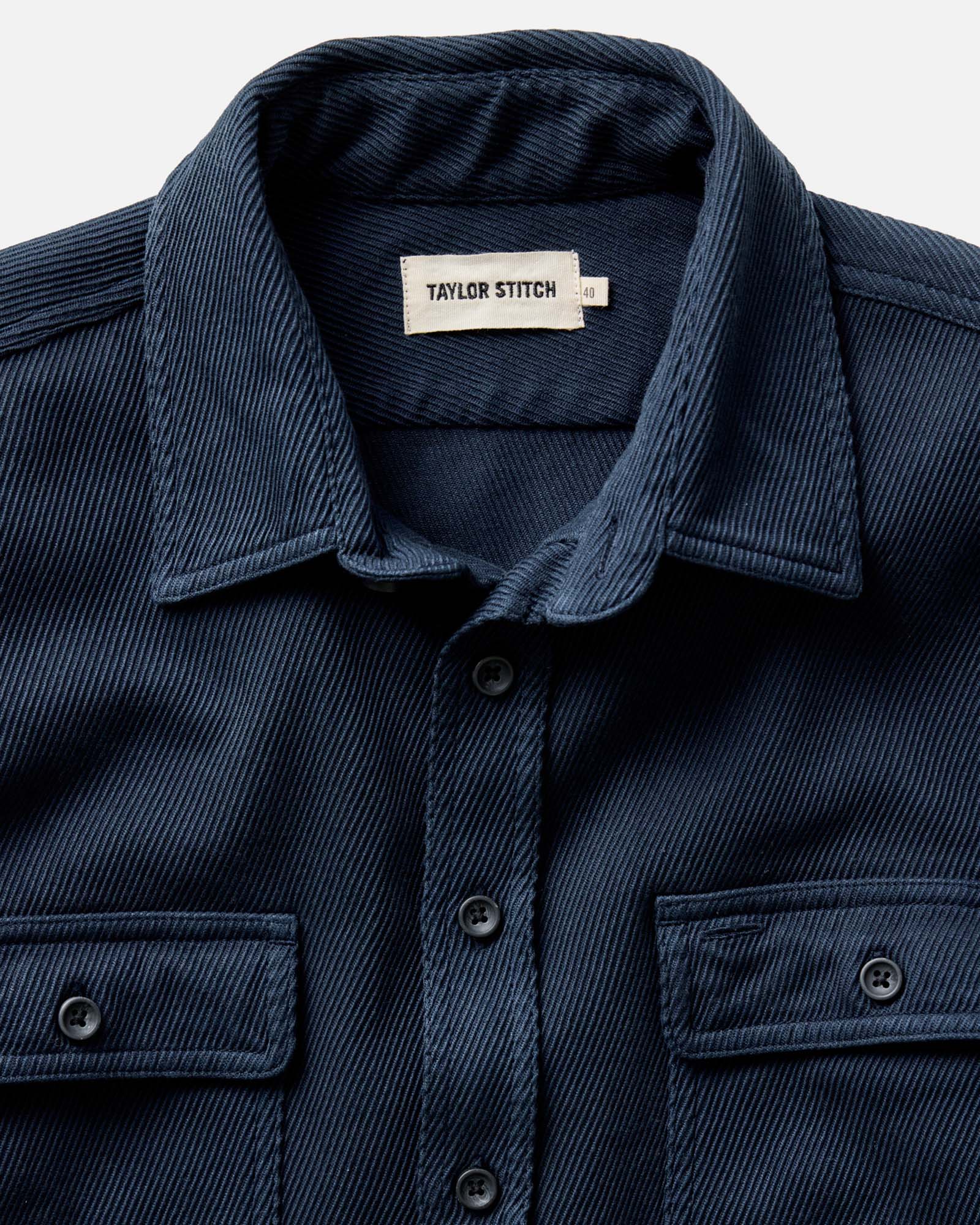 The Ledge Shirt in Dark Navy Twill - Image 5