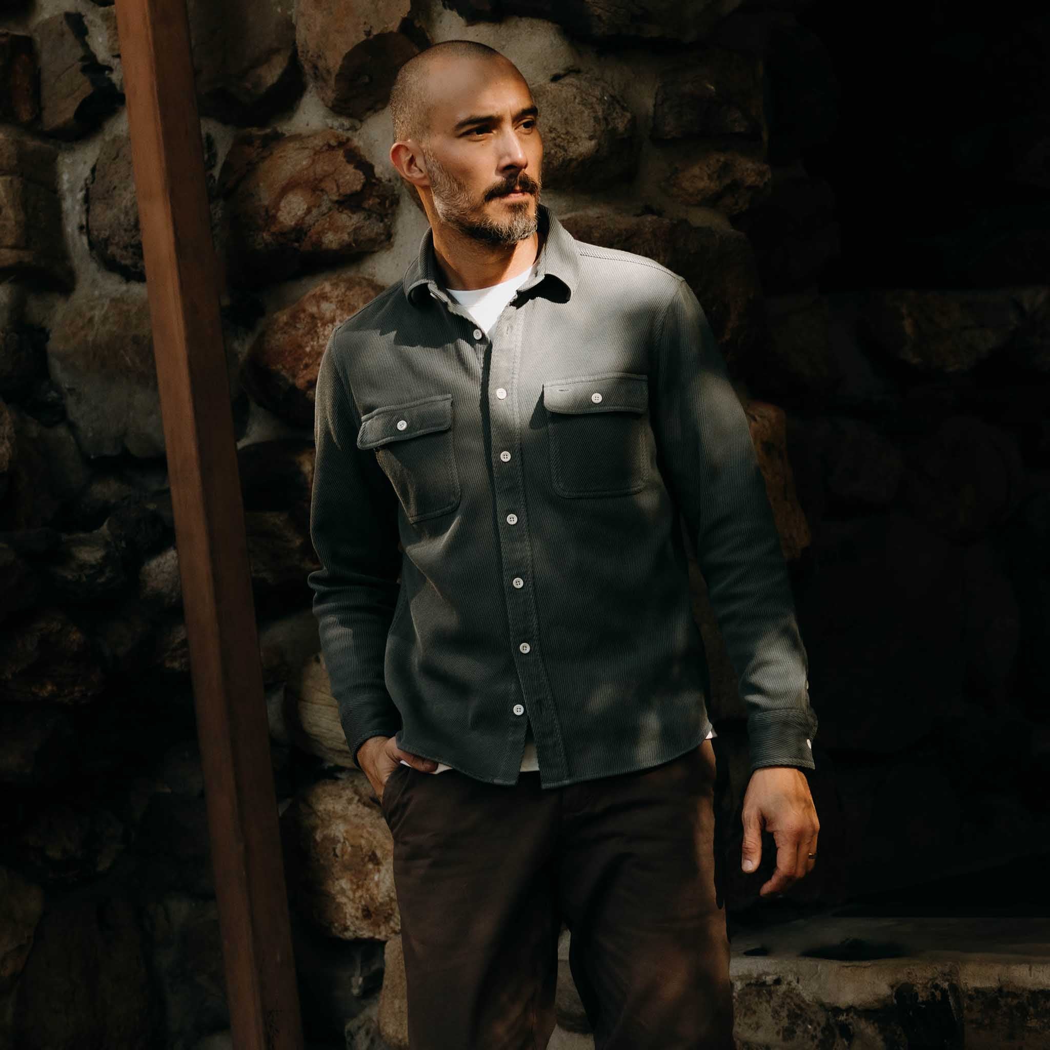 The Ledge Shirt in Deep Sea Twill - Image 2