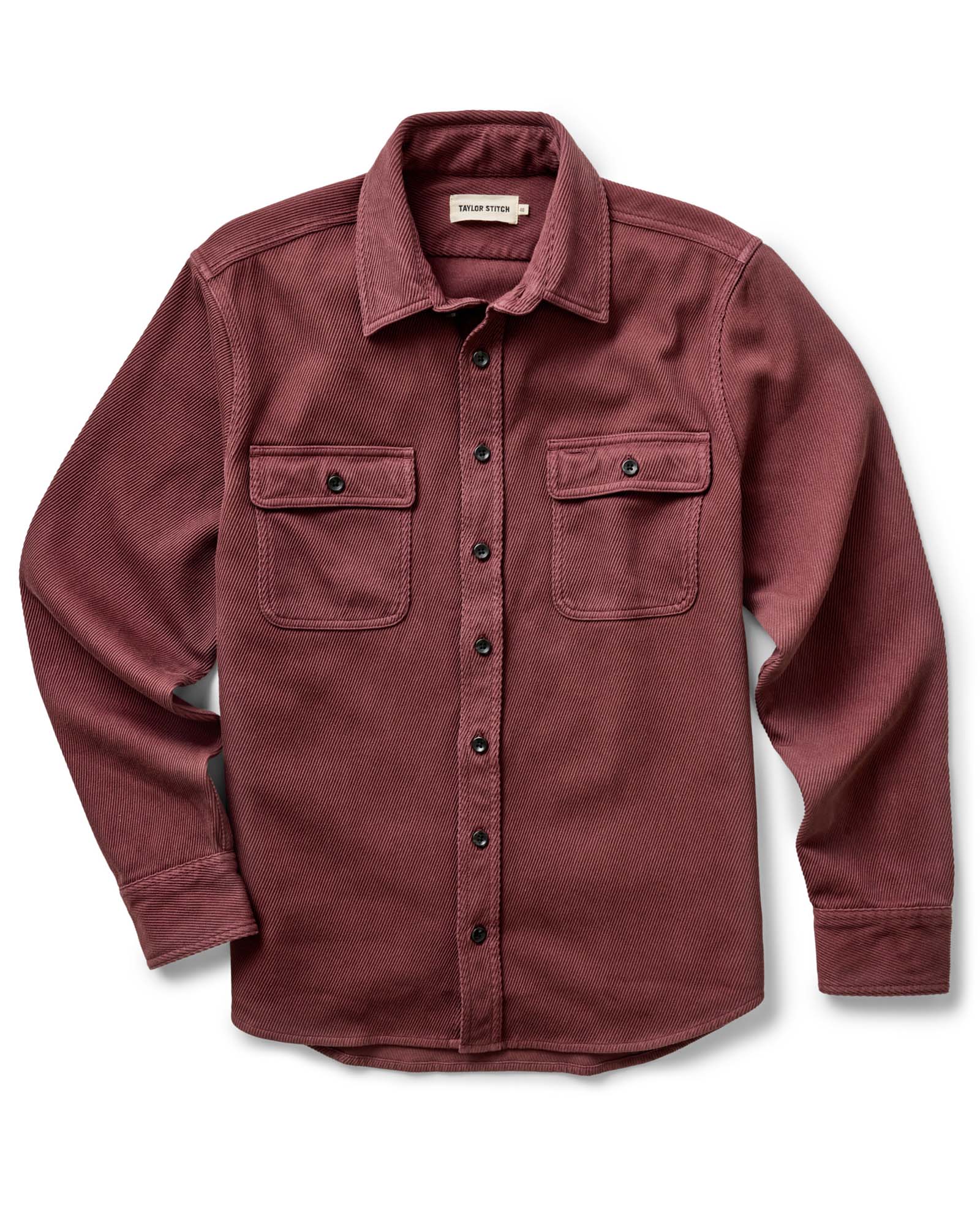 The Ledge Shirt in Dried Cherry Twill - Image 5