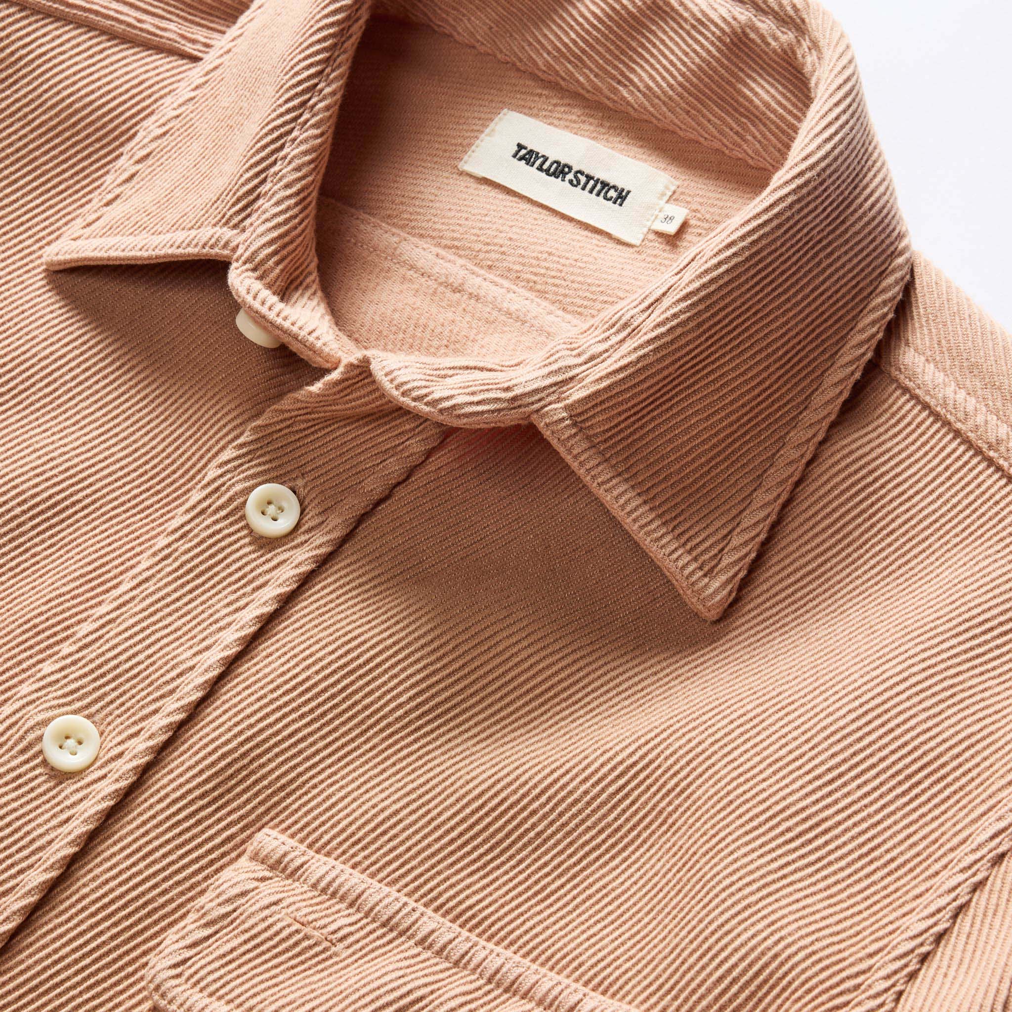 The Ledge Shirt in Dusty Coral Twill - Image 6