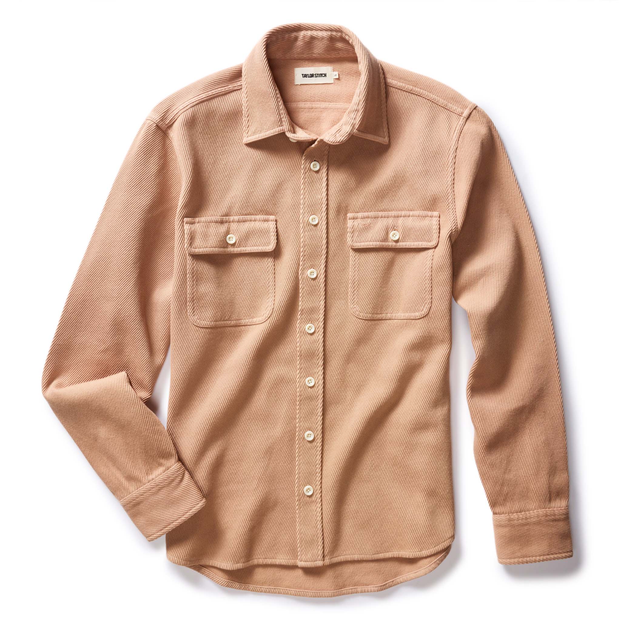 The Ledge Shirt in Dusty Coral Twill - Image 7