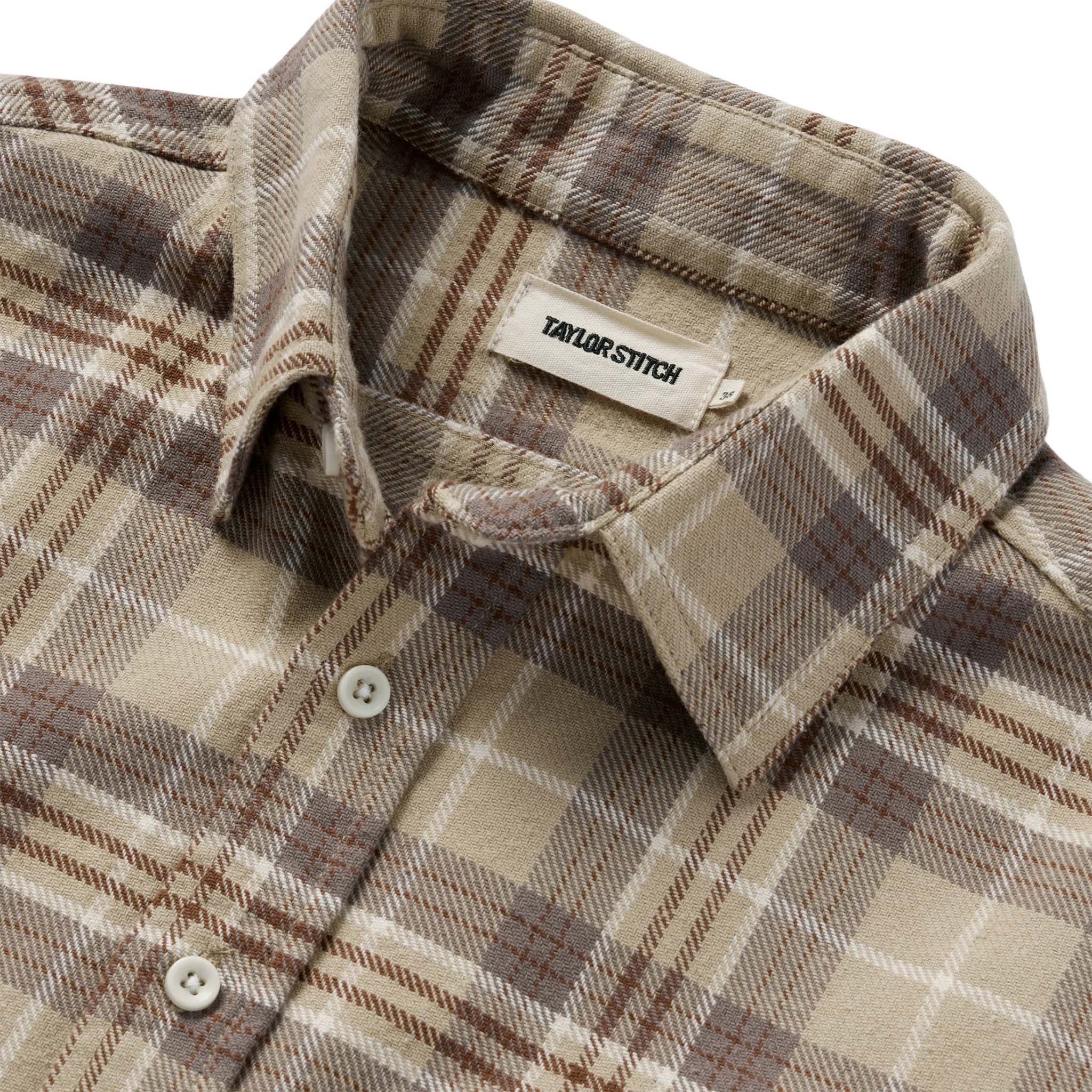 The Ledge Shirt in Fossil Plaid - Image 5