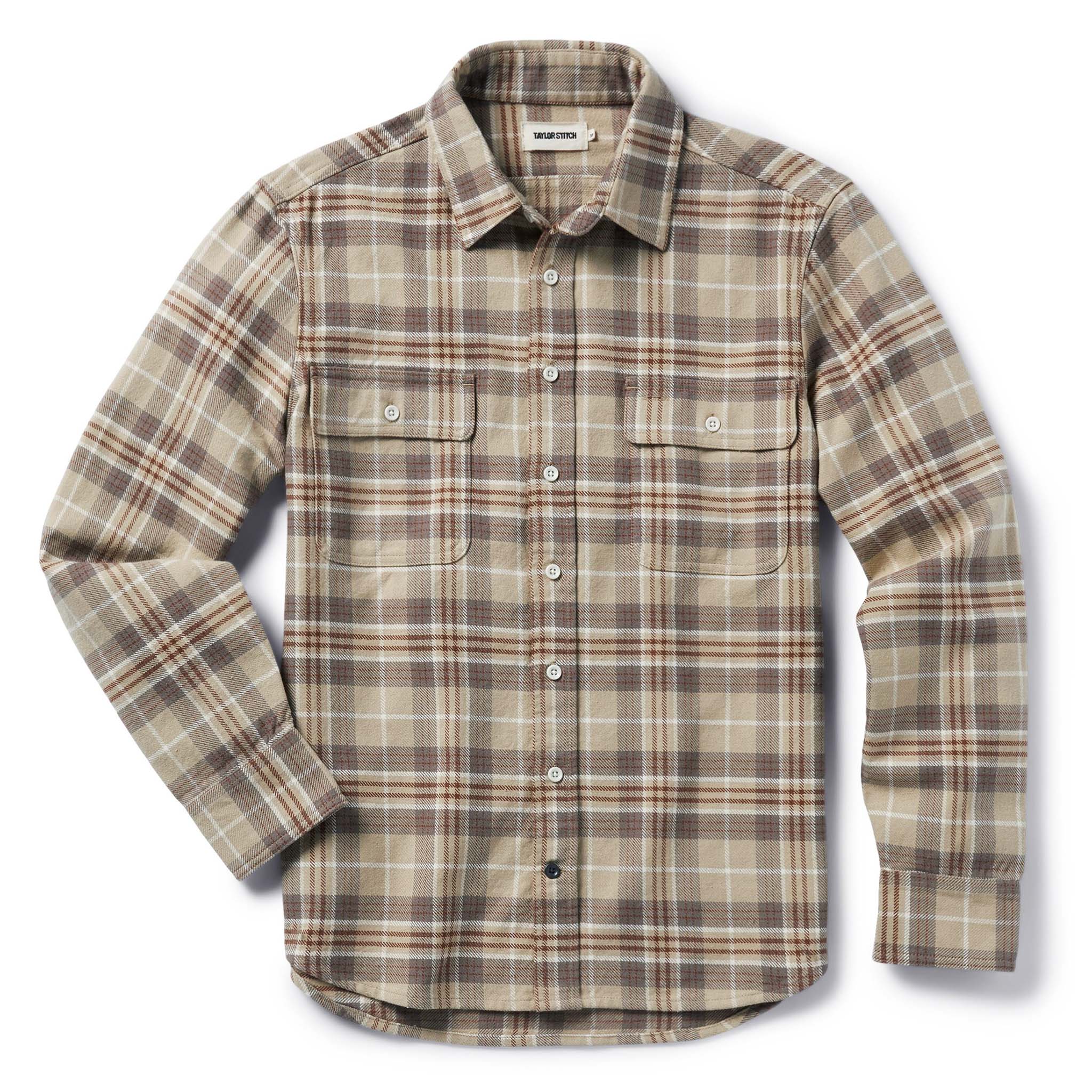 The Ledge Shirt in Fossil Plaid - Image 7