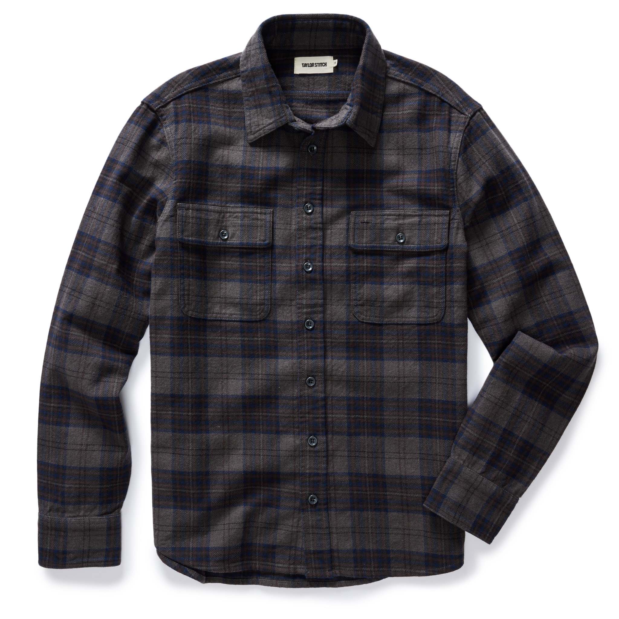 The Ledge Shirt in Heather Granite Plaid - Image 6