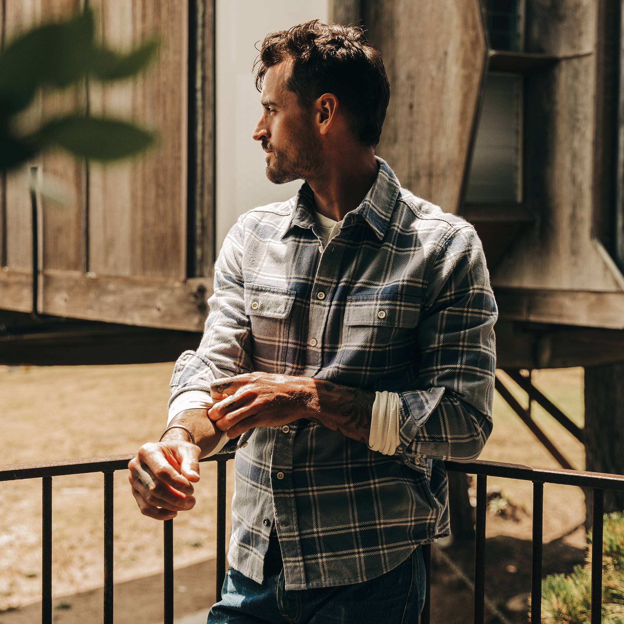 The Ledge Shirt in Navy Plaid - Image 2