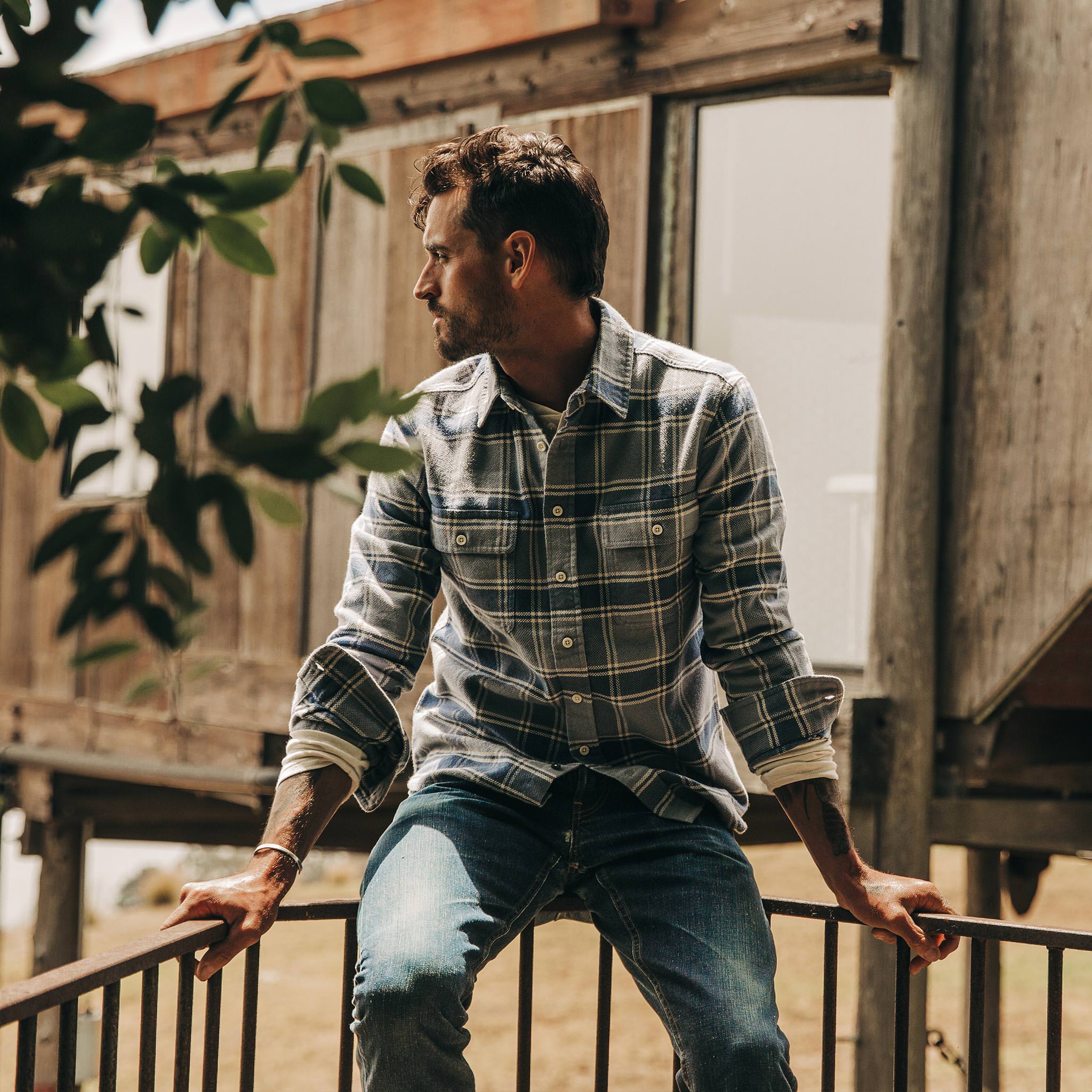 The Ledge Shirt in Navy Plaid - Image 5