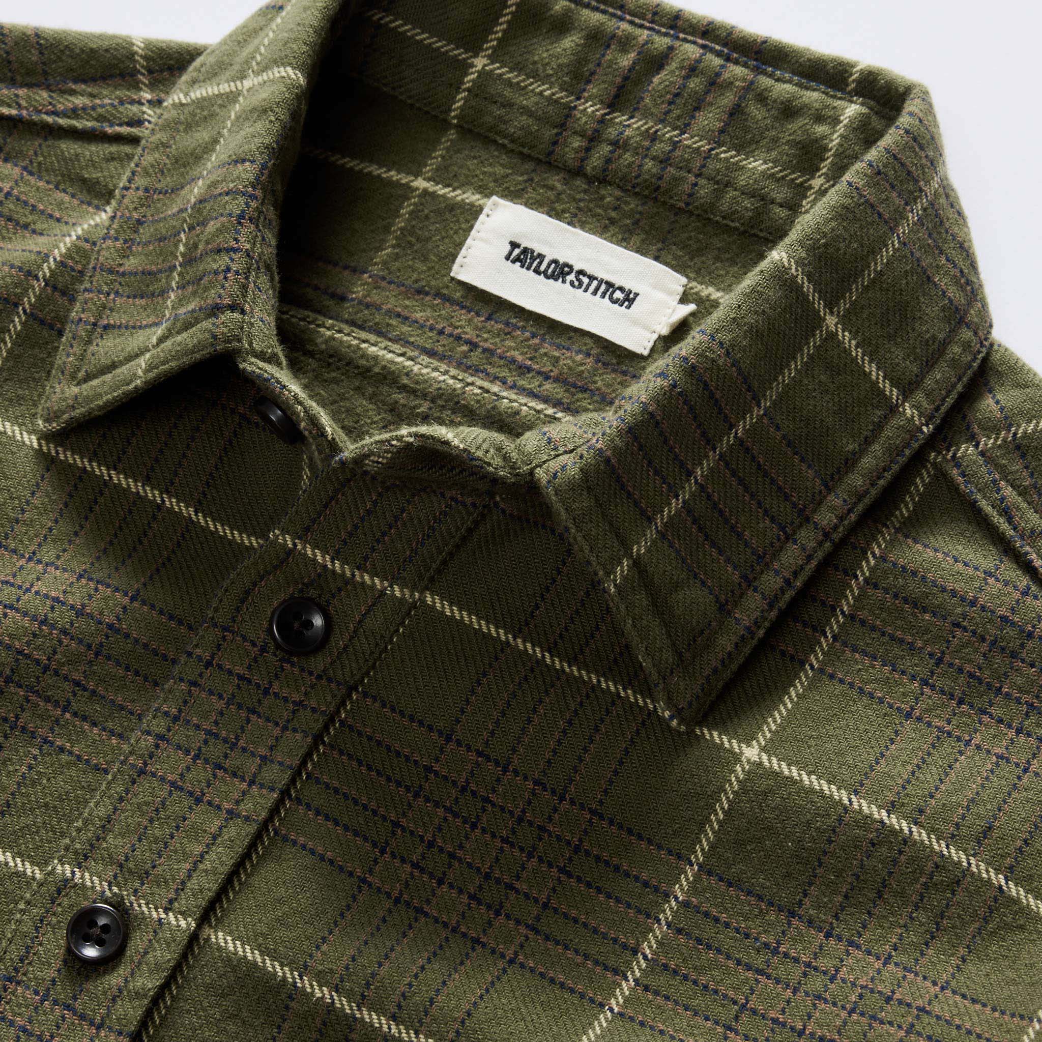 The Ledge Shirt in Olive Plaid - Image 5