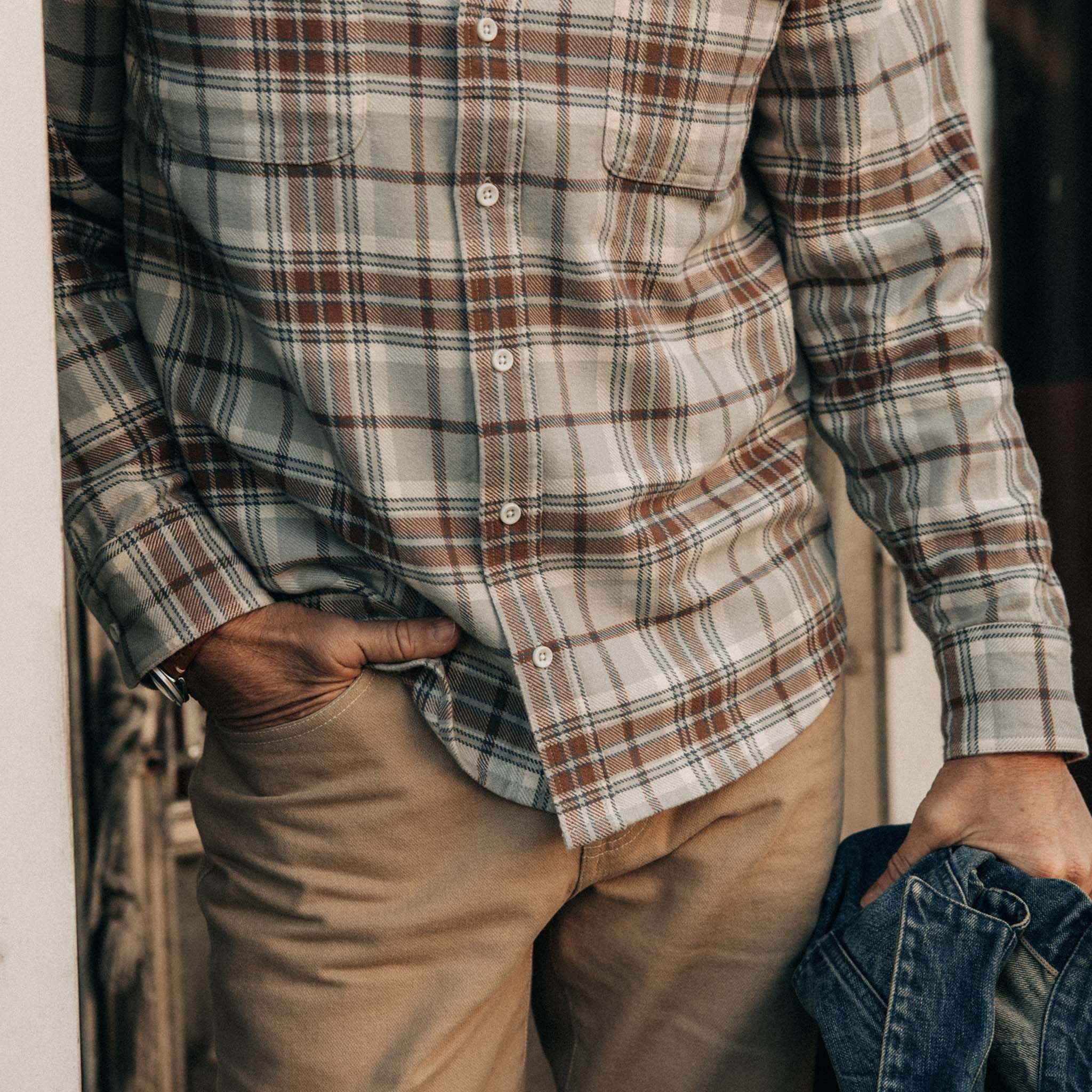 The Ledge Shirt in Redwood Plaid - Image 3