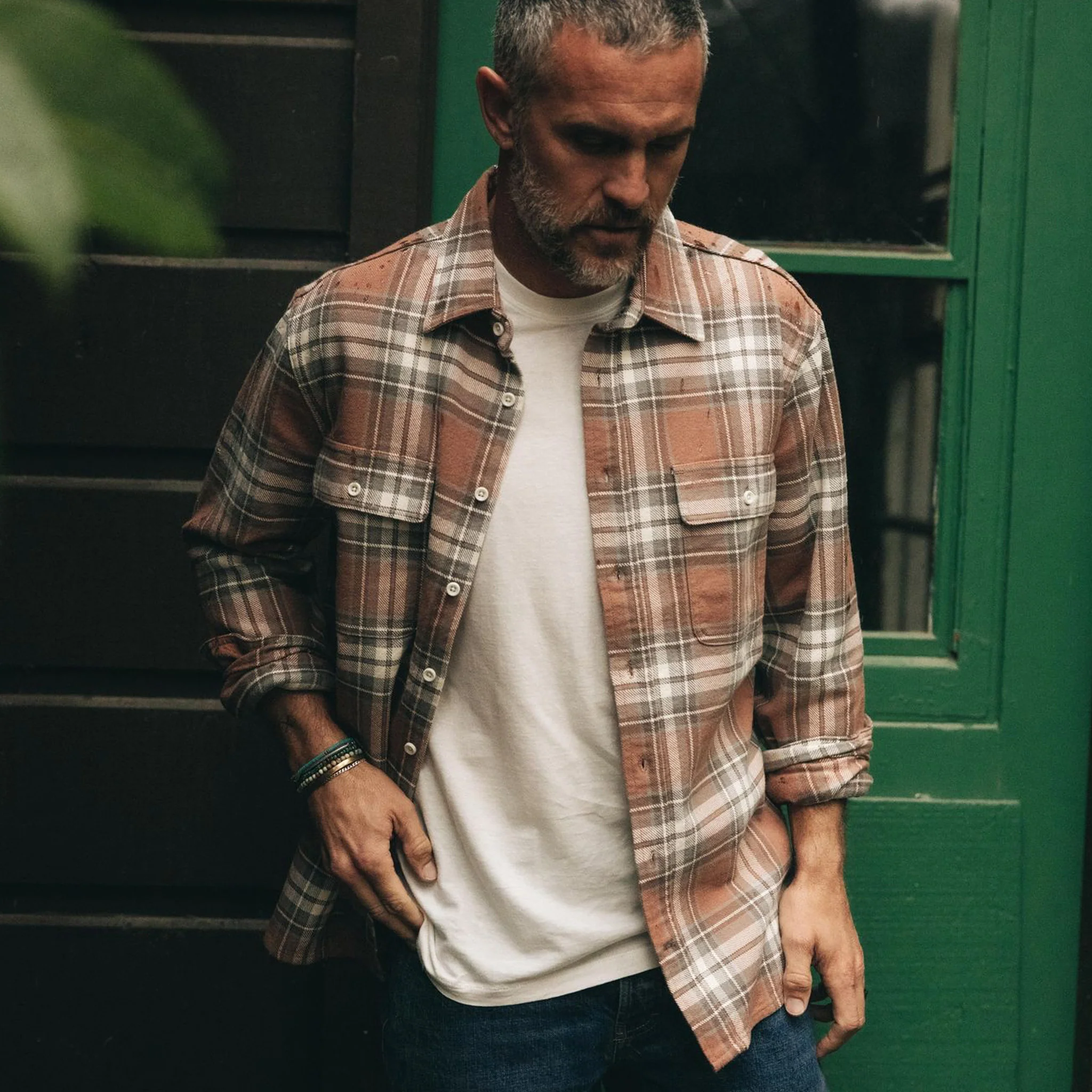 The Ledge Shirt in Sun Baked Brick Plaid - Image 4