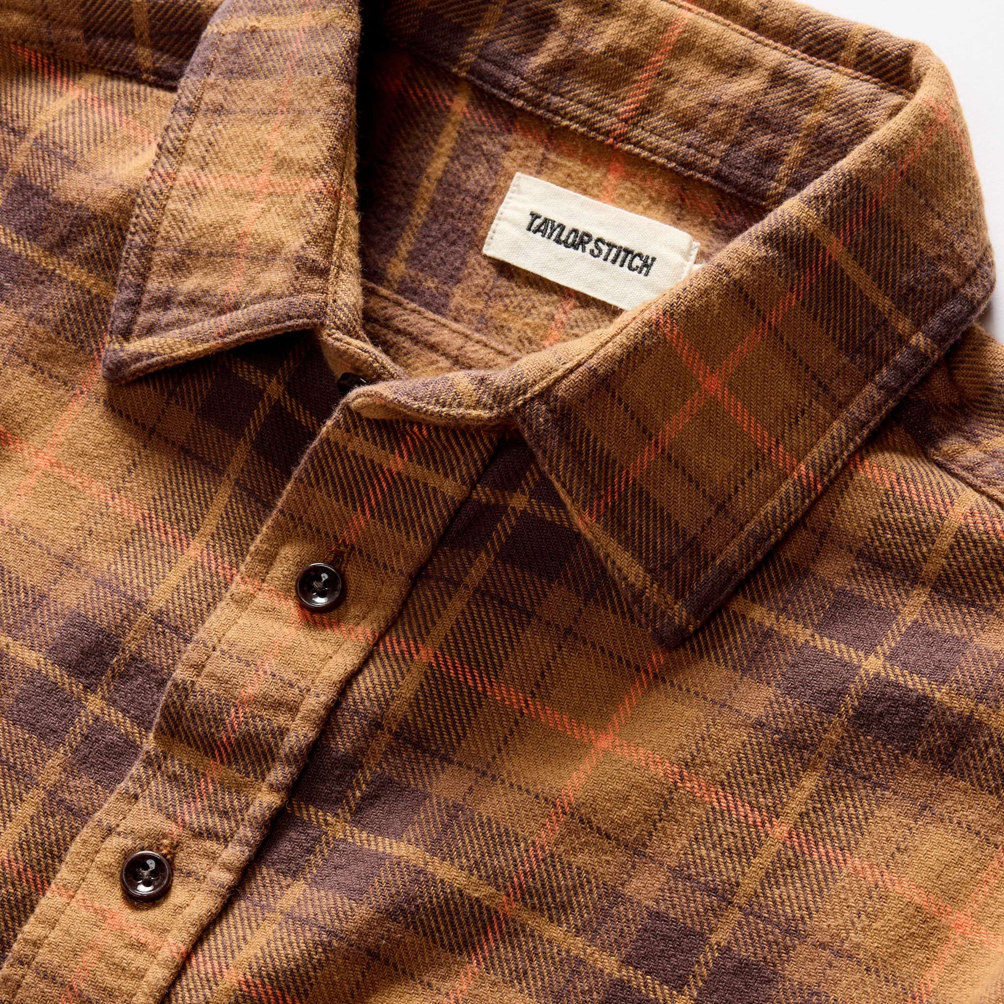The Ledge Shirt in Tarnished Brass Plaid - Image 7