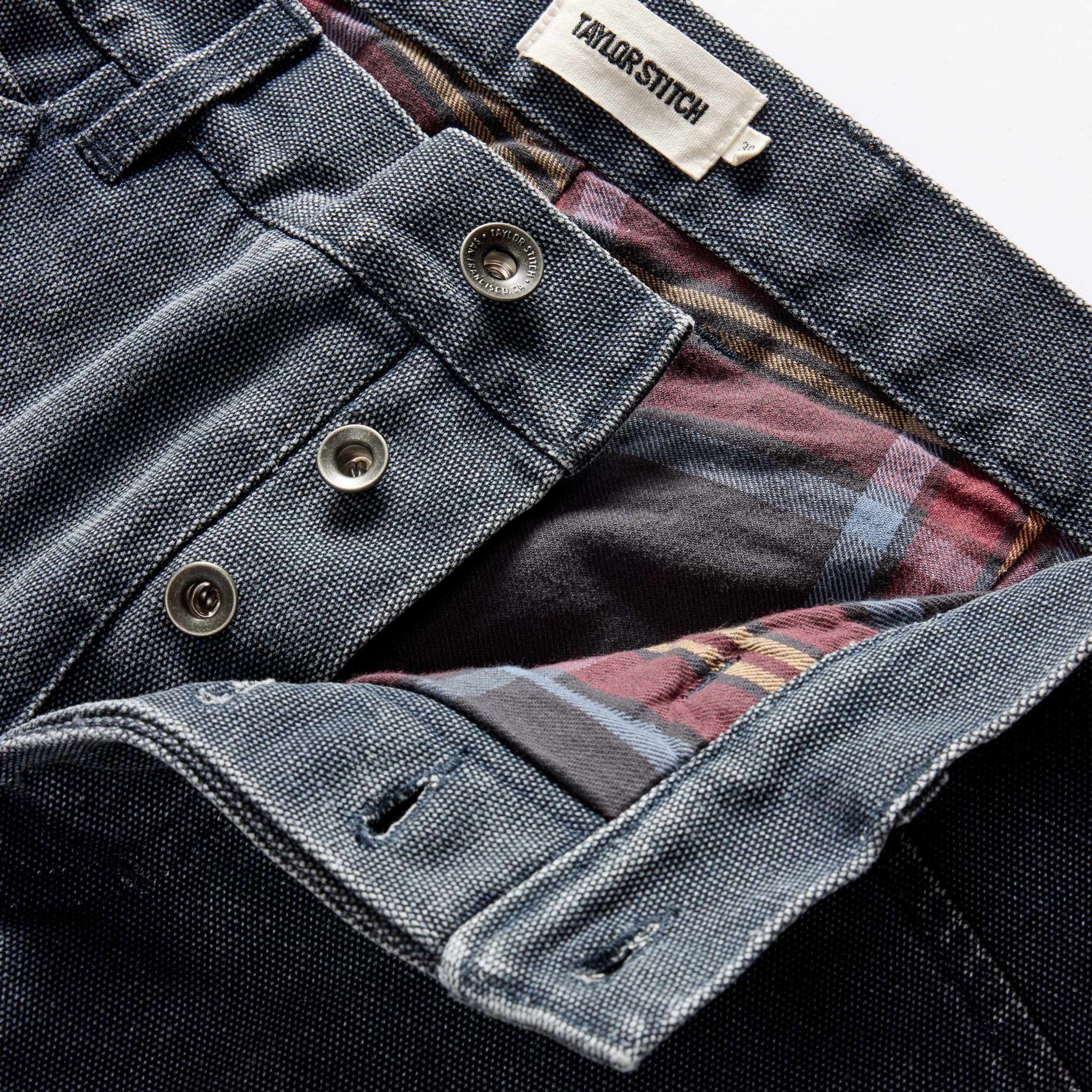The Lined Chore Pant in Navy Chipped Canvas - Image 9