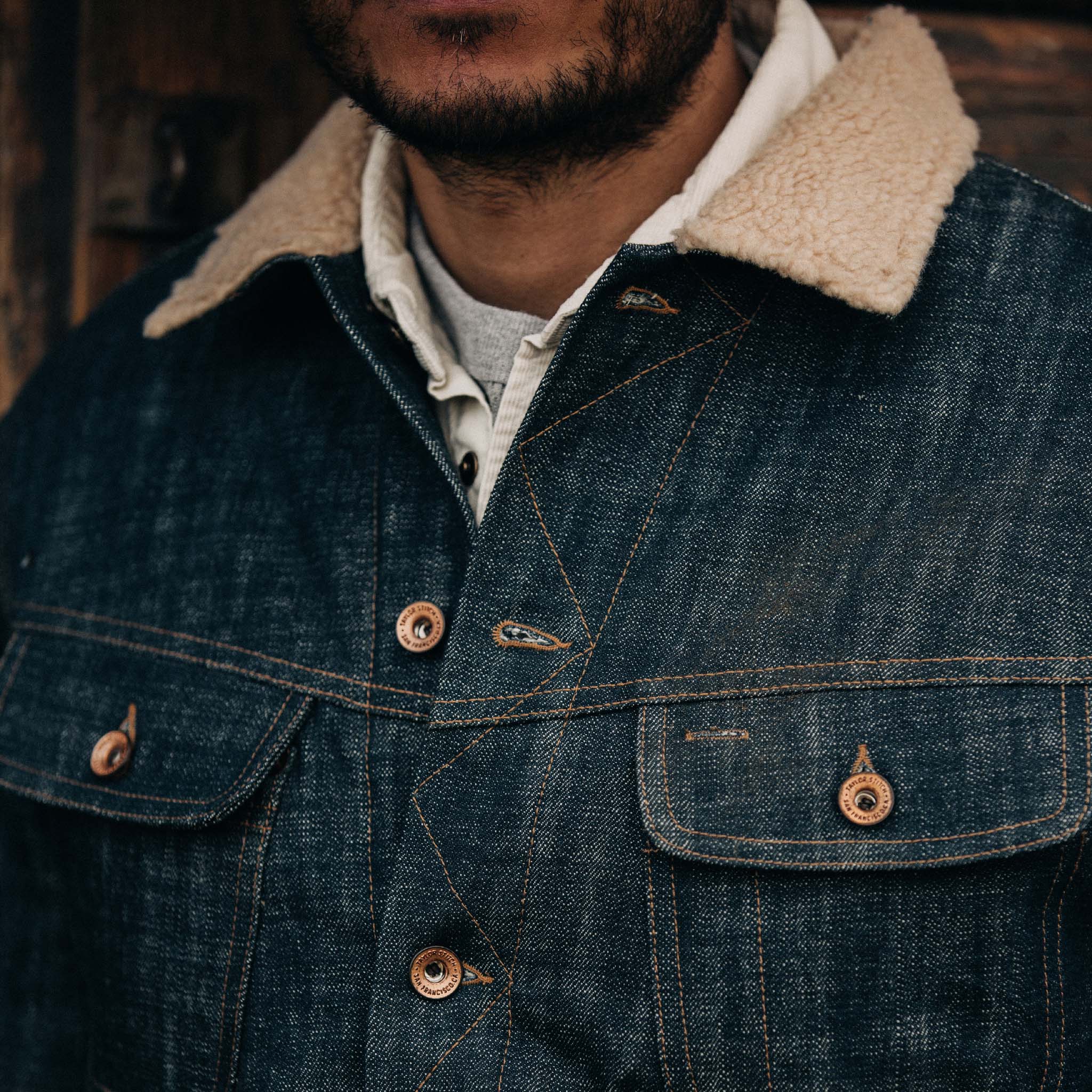The Lined Long Haul Jacket in Green Cast Denim - Image 3