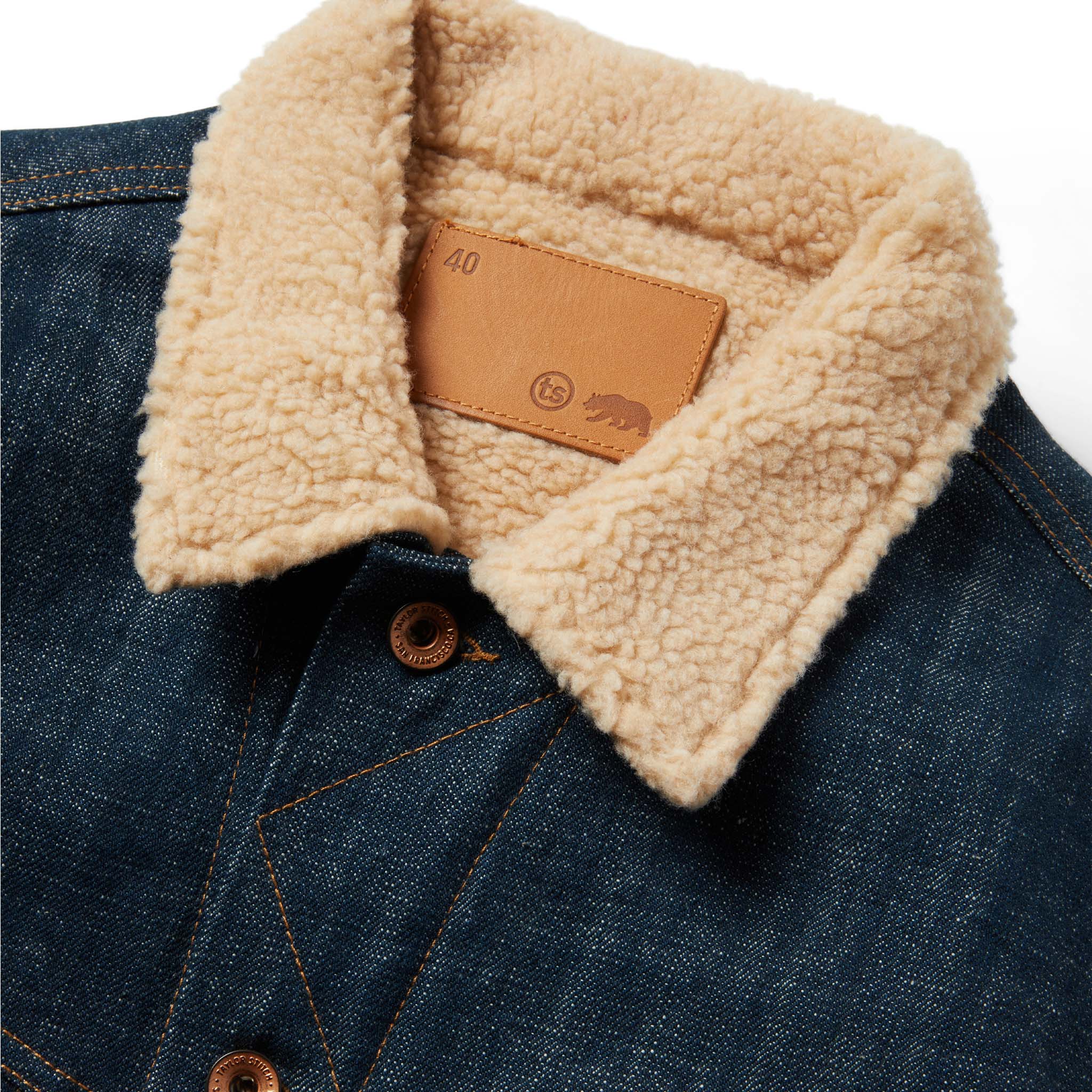 The Lined Long Haul Jacket in Green Cast Denim - Image 6