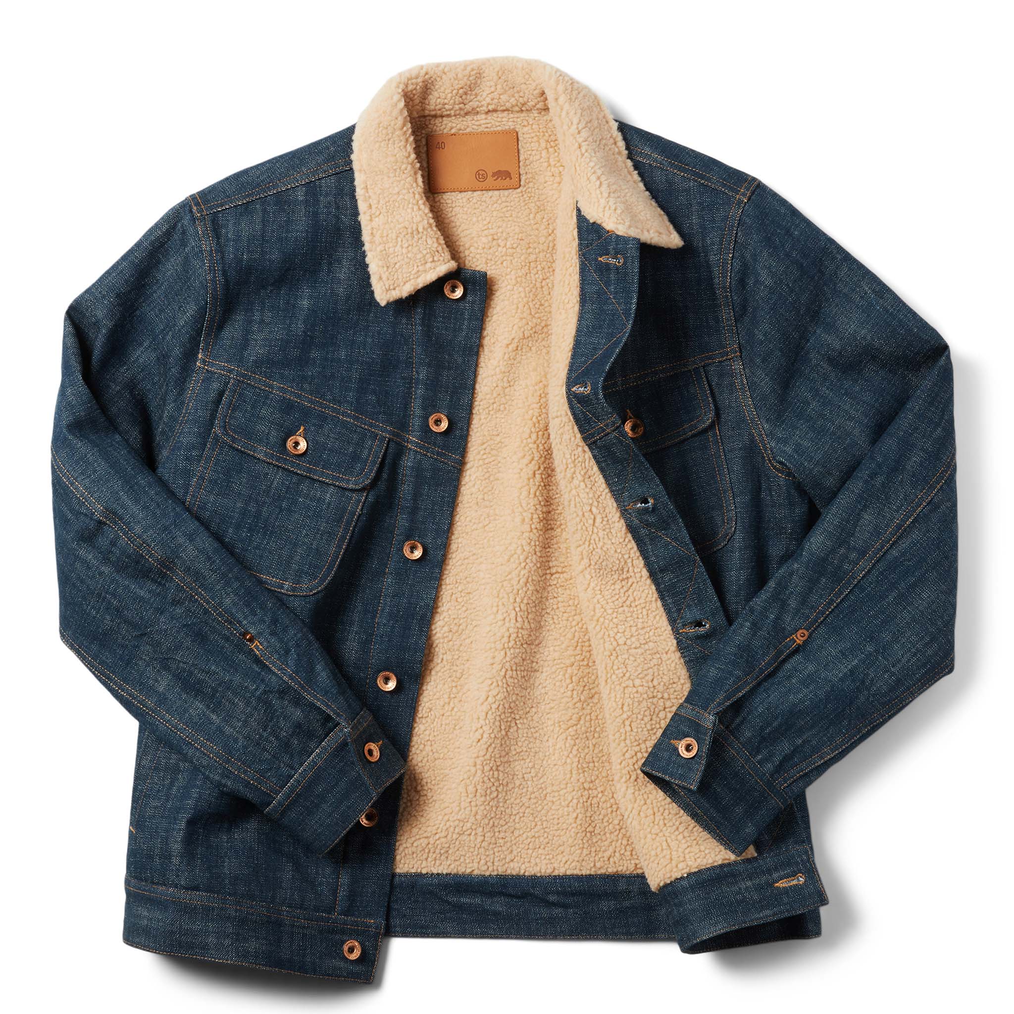 The Lined Long Haul Jacket in Green Cast Denim - Image 9