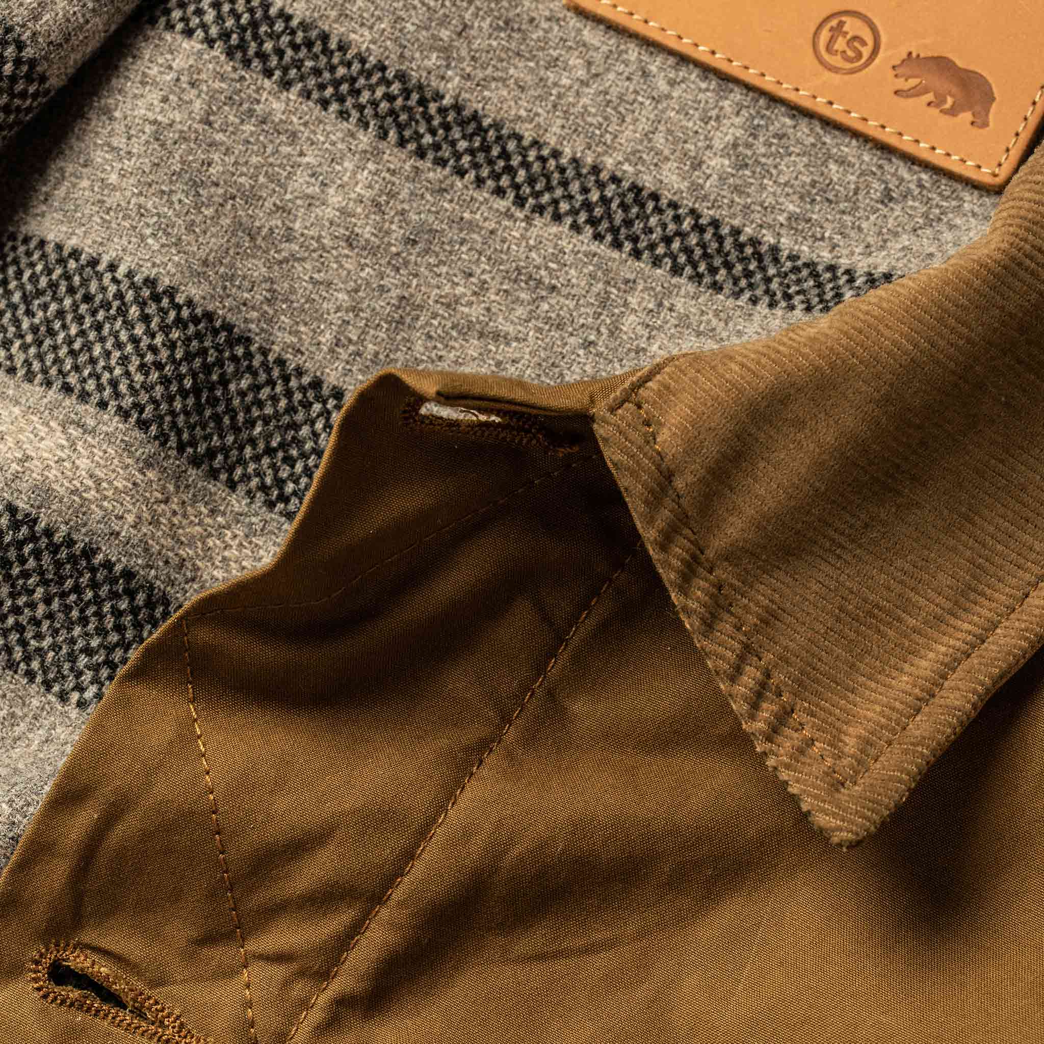 The Lined Long Haul Jacket in Harvest Tan Dry Wax - Image 10