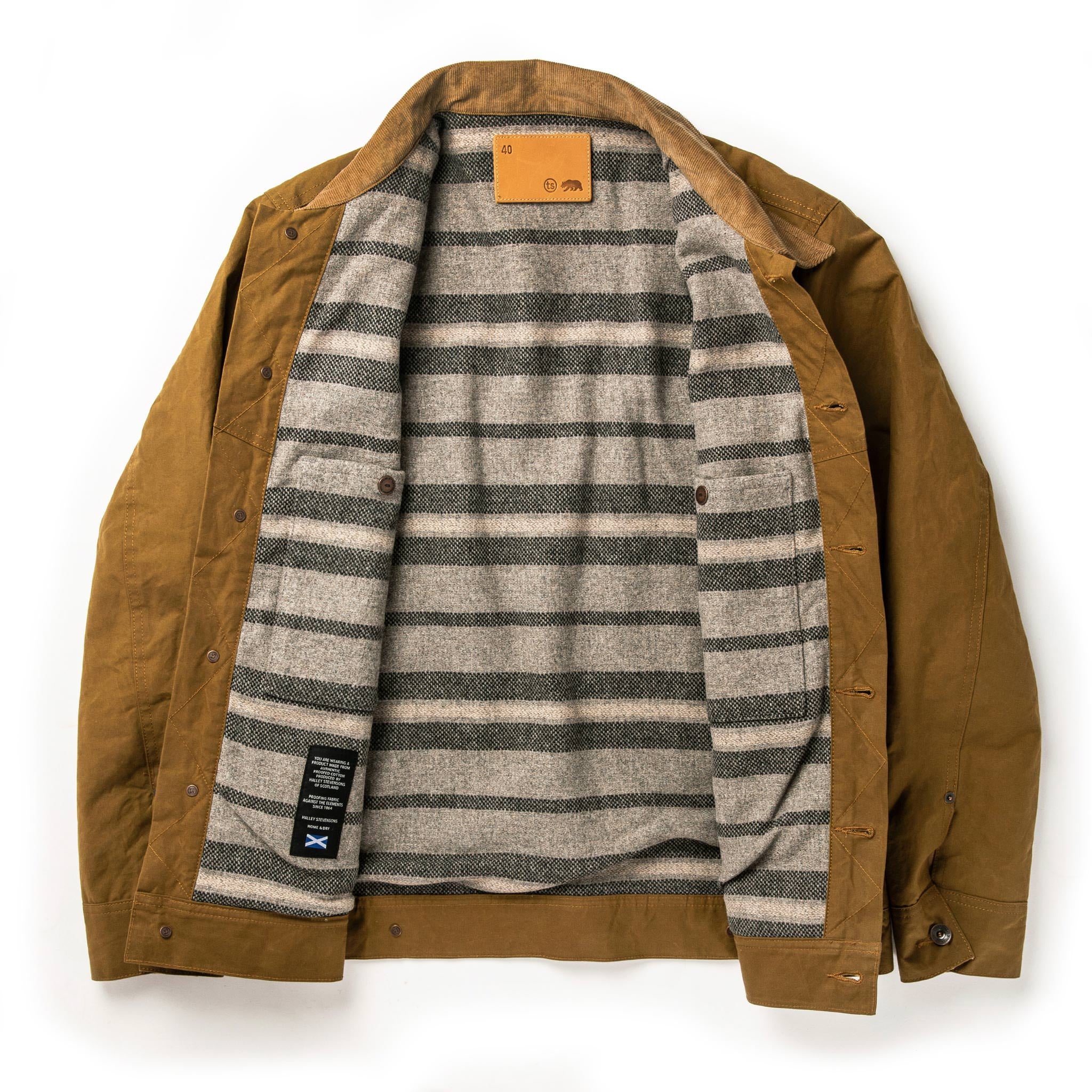 The Lined Long Haul Jacket in Harvest Tan Dry Wax - Image 11
