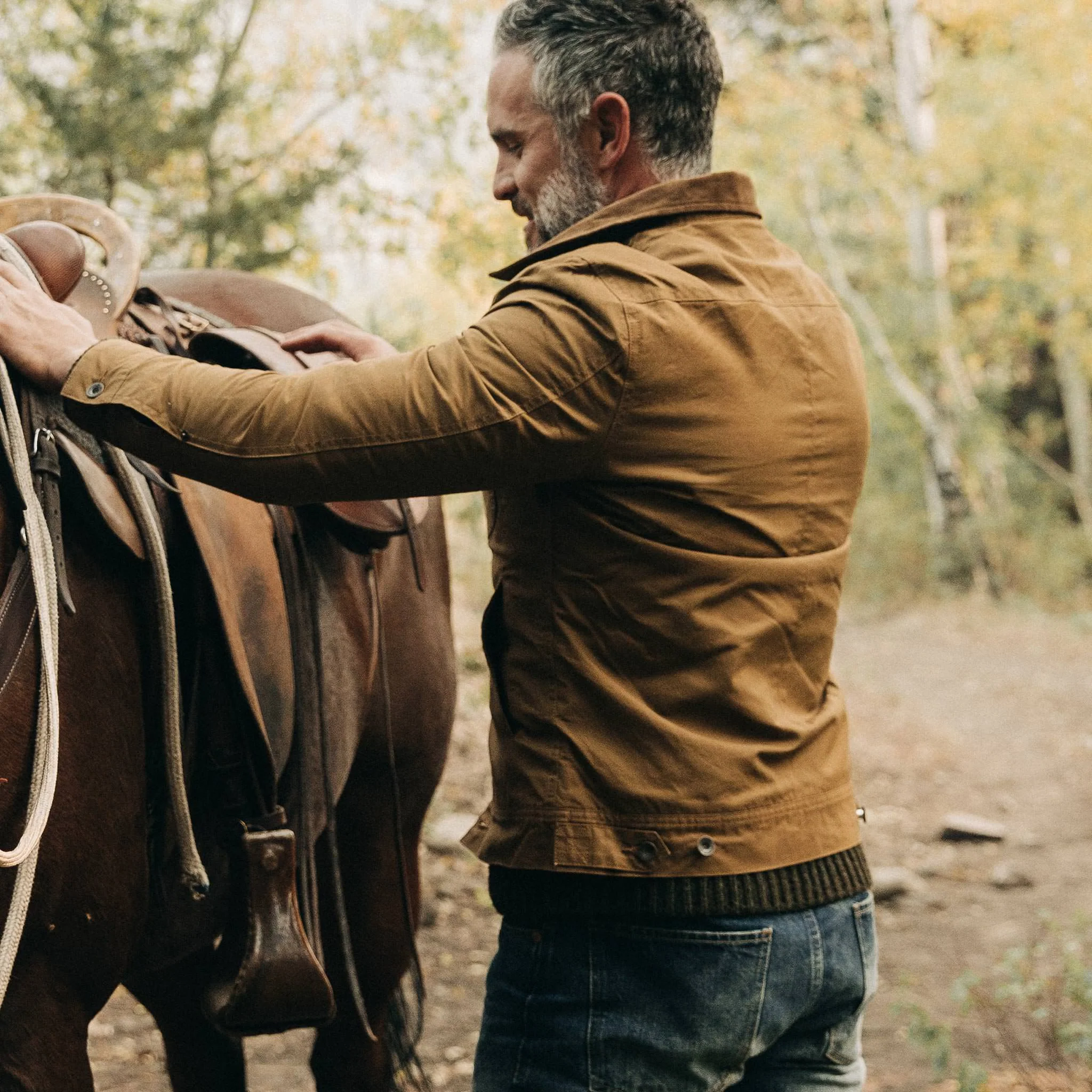 The Lined Long Haul Jacket in Harvest Tan Dry Wax - Image 3