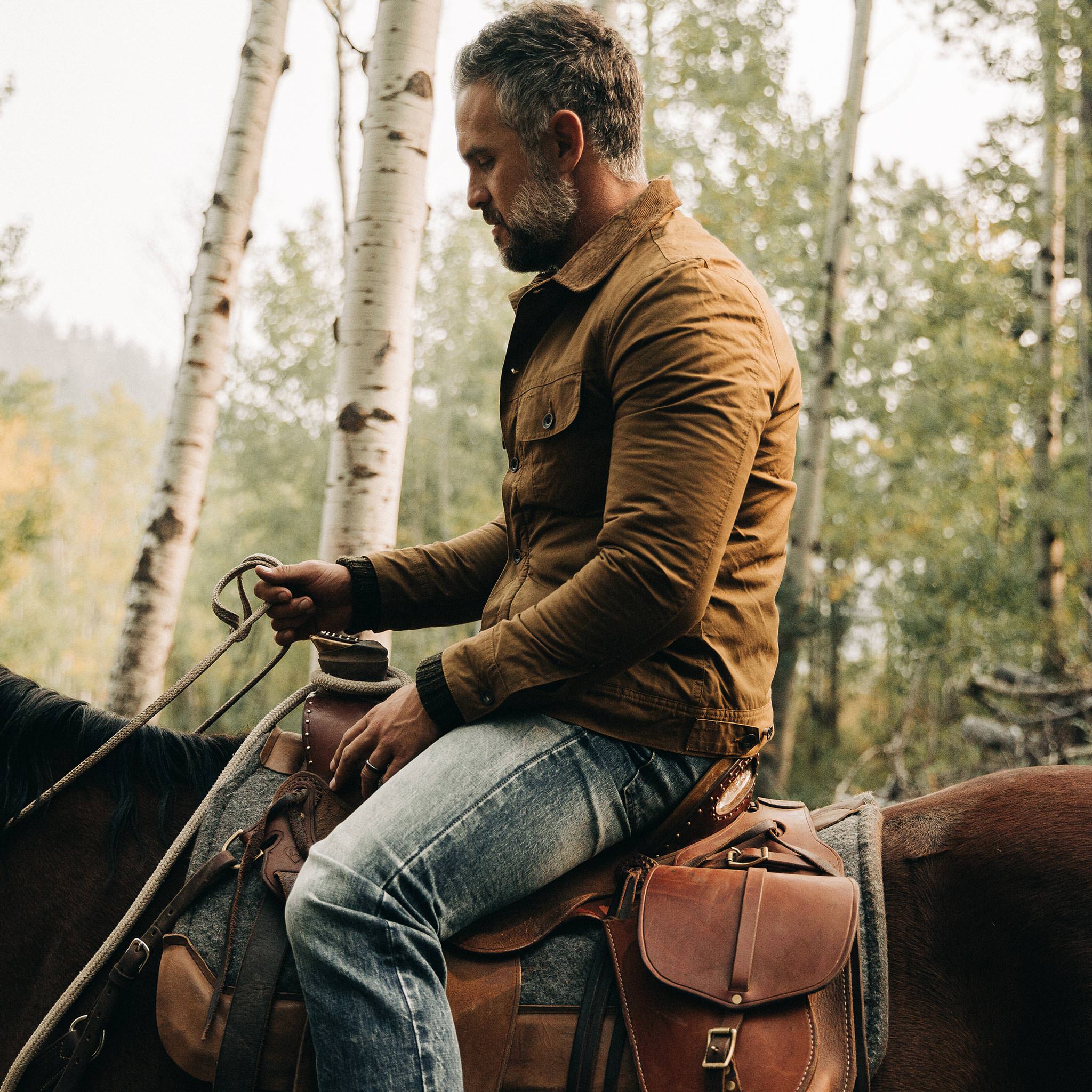 The Lined Long Haul Jacket in Harvest Tan Dry Wax - Image 4
