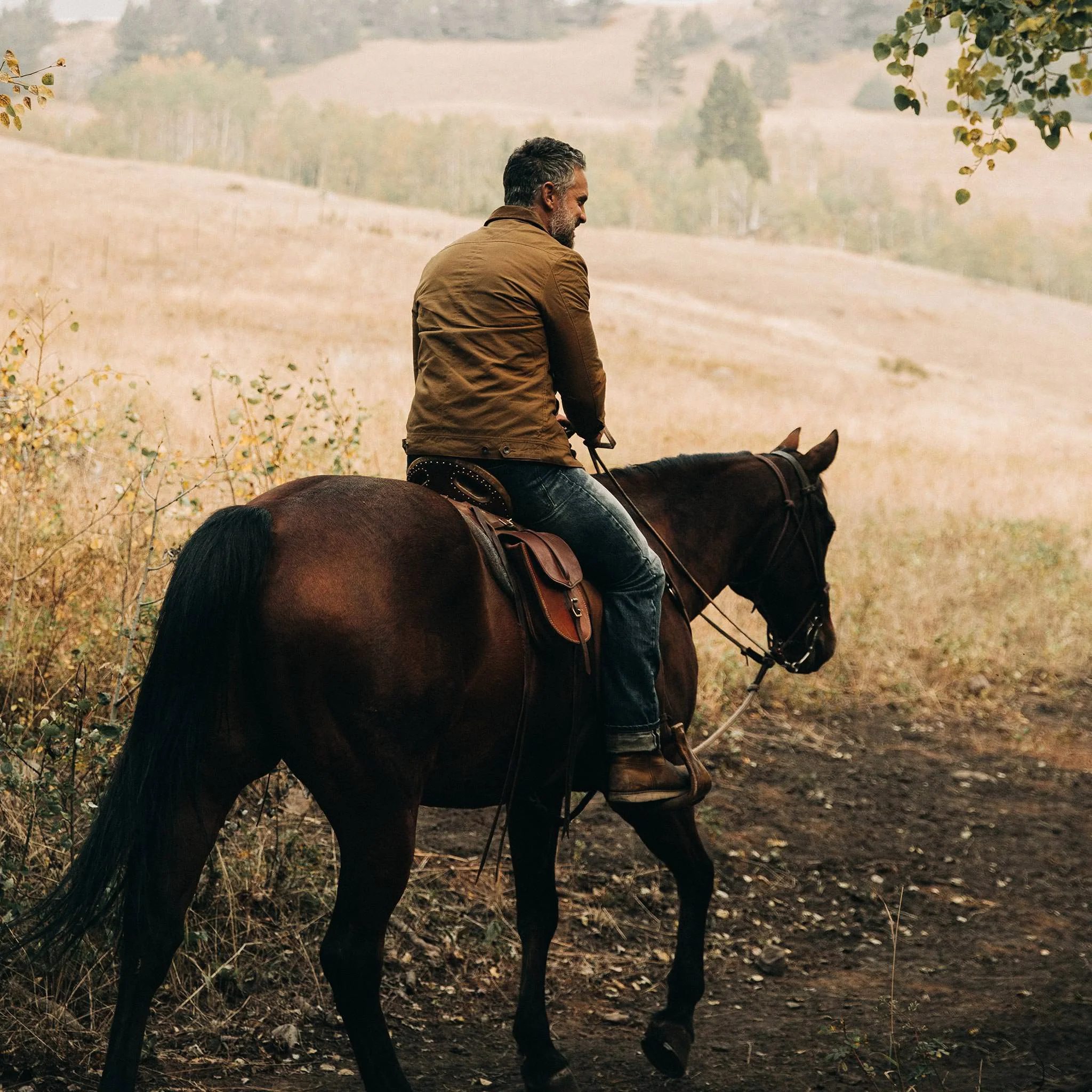 The Lined Long Haul Jacket in Harvest Tan Dry Wax - Image 8