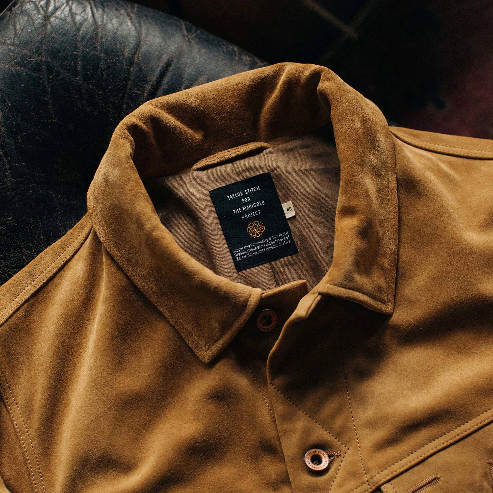 The Lined Long Haul Jacket in Sand Suede - Image 7