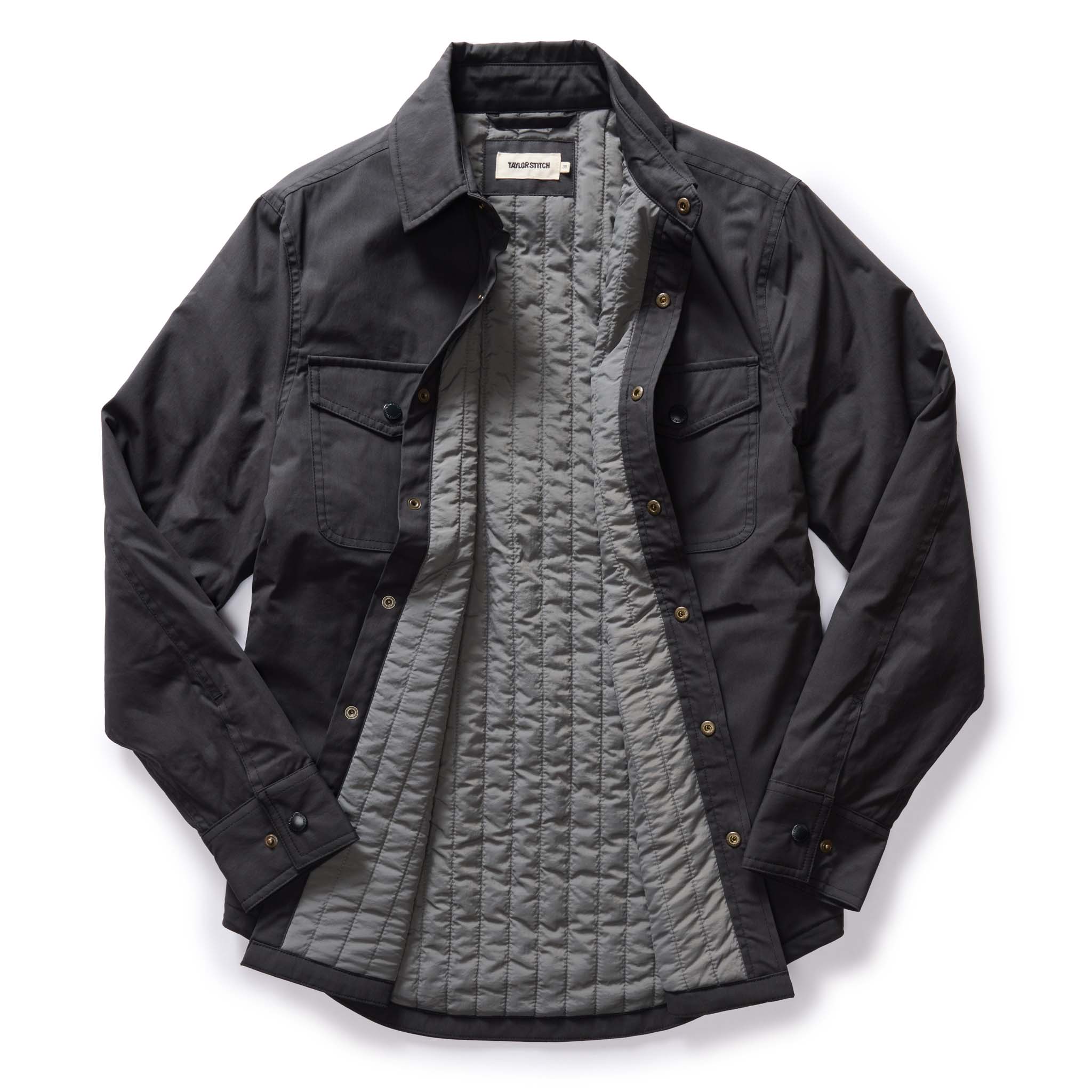 The Lined Maritime Shirt Jacket in Coal - Image 5