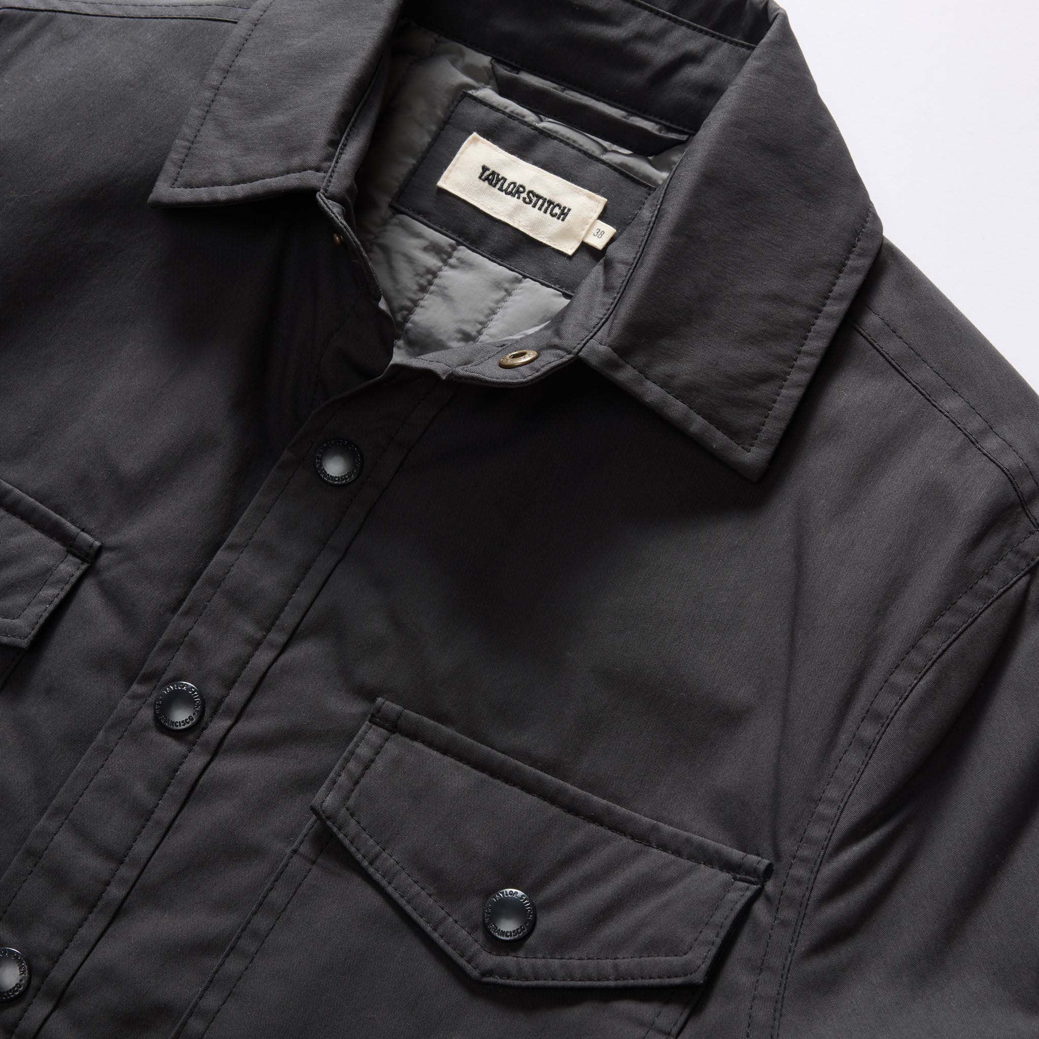 The Lined Maritime Shirt Jacket in Coal - Image 9