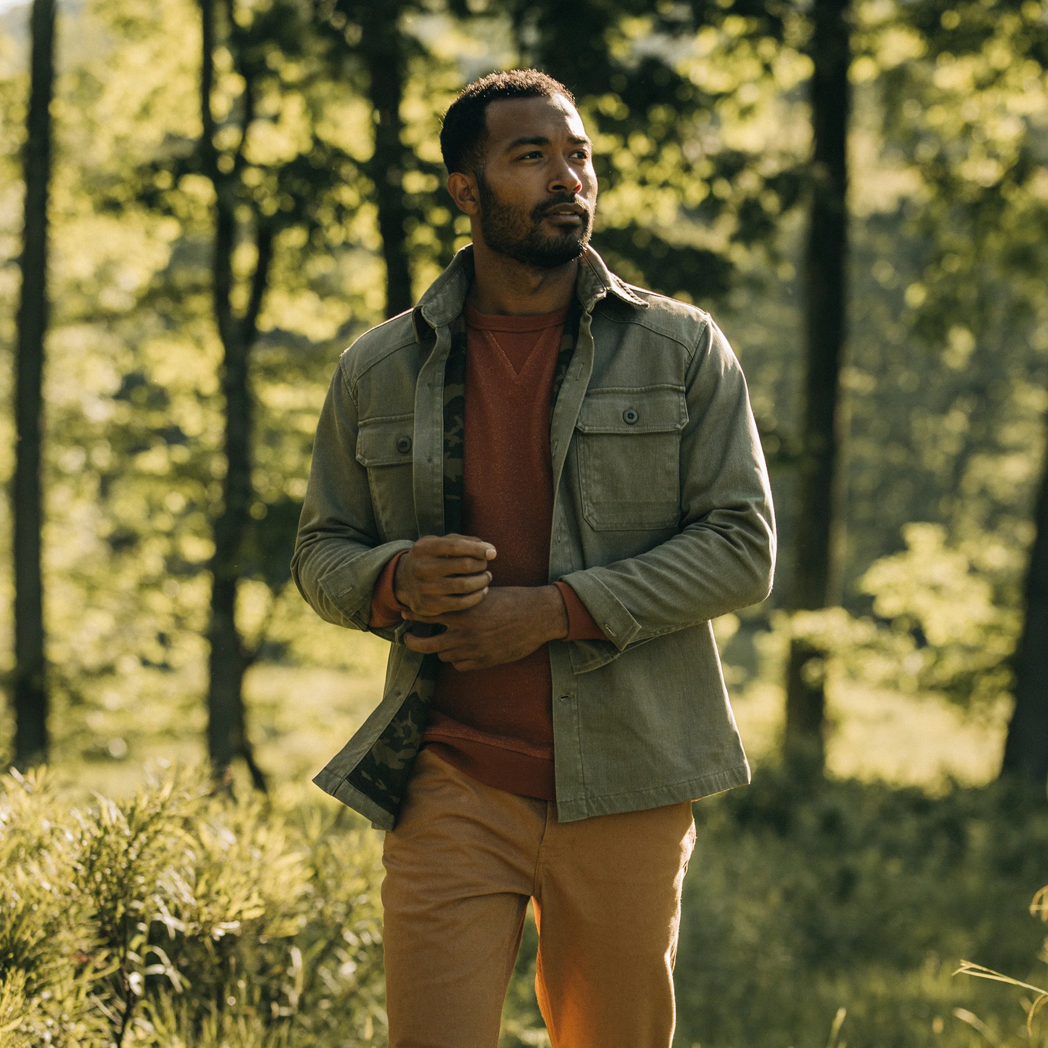 The Lined Shop Shirt in Stone Boss Duck - Image 4