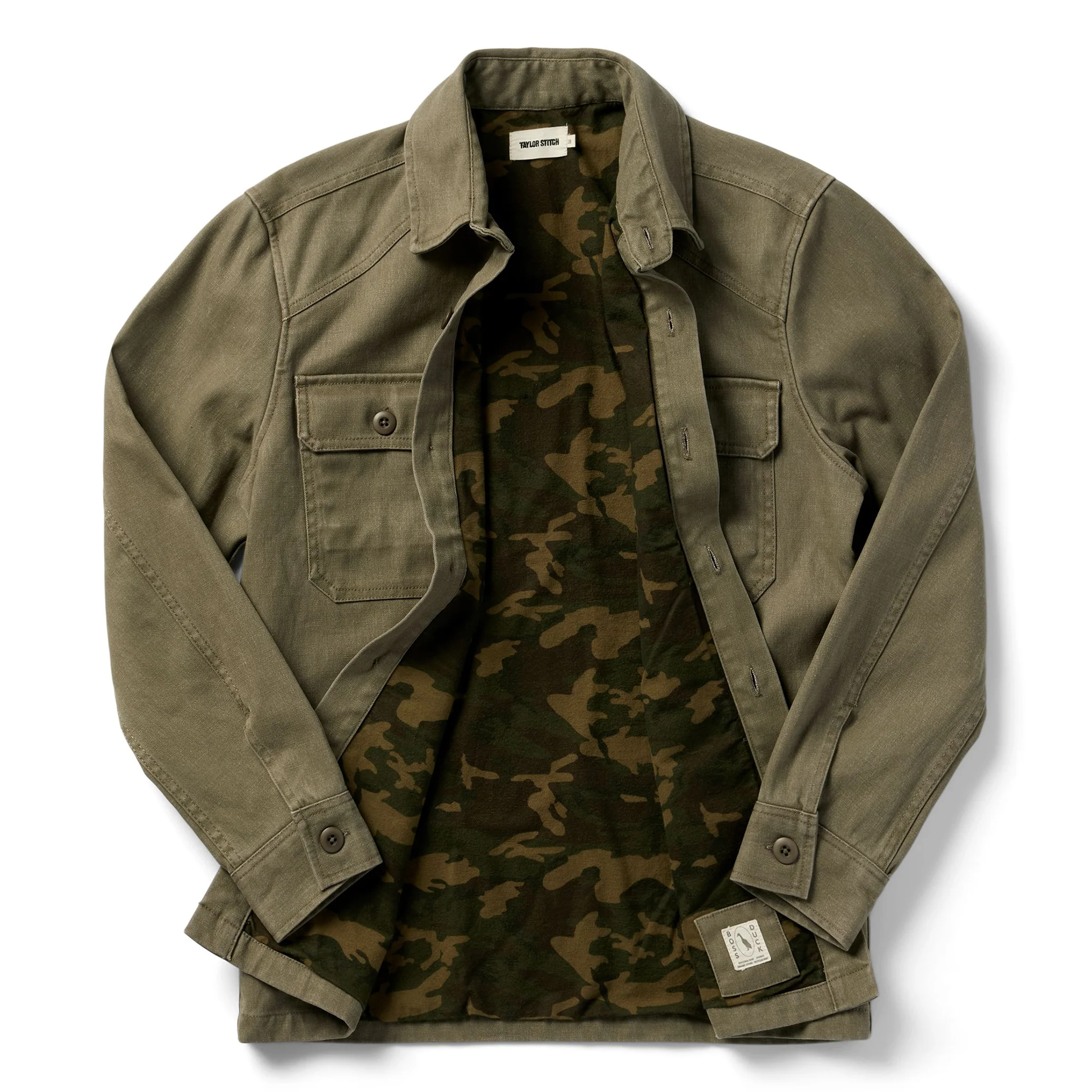The Lined Shop Shirt in Stone Boss Duck - Image 5