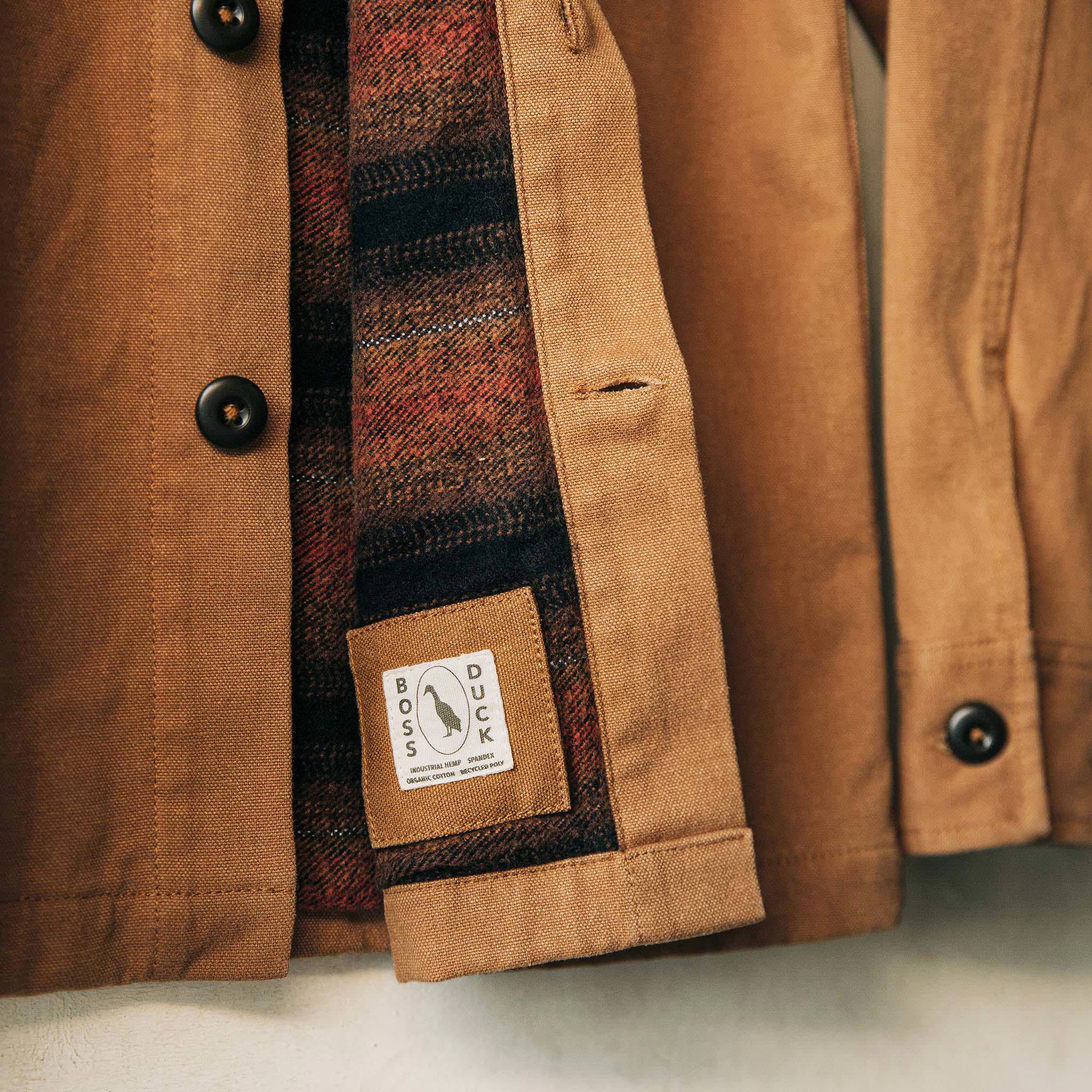 The Lined Shop Shirt in Tobacco Boss Duck - Image 6