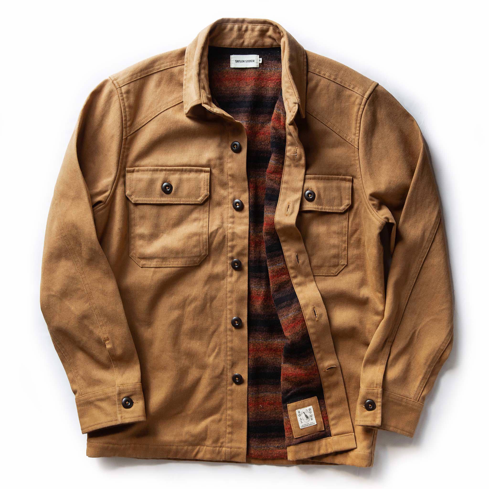 The Lined Shop Shirt in Tobacco Boss Duck - Image 8