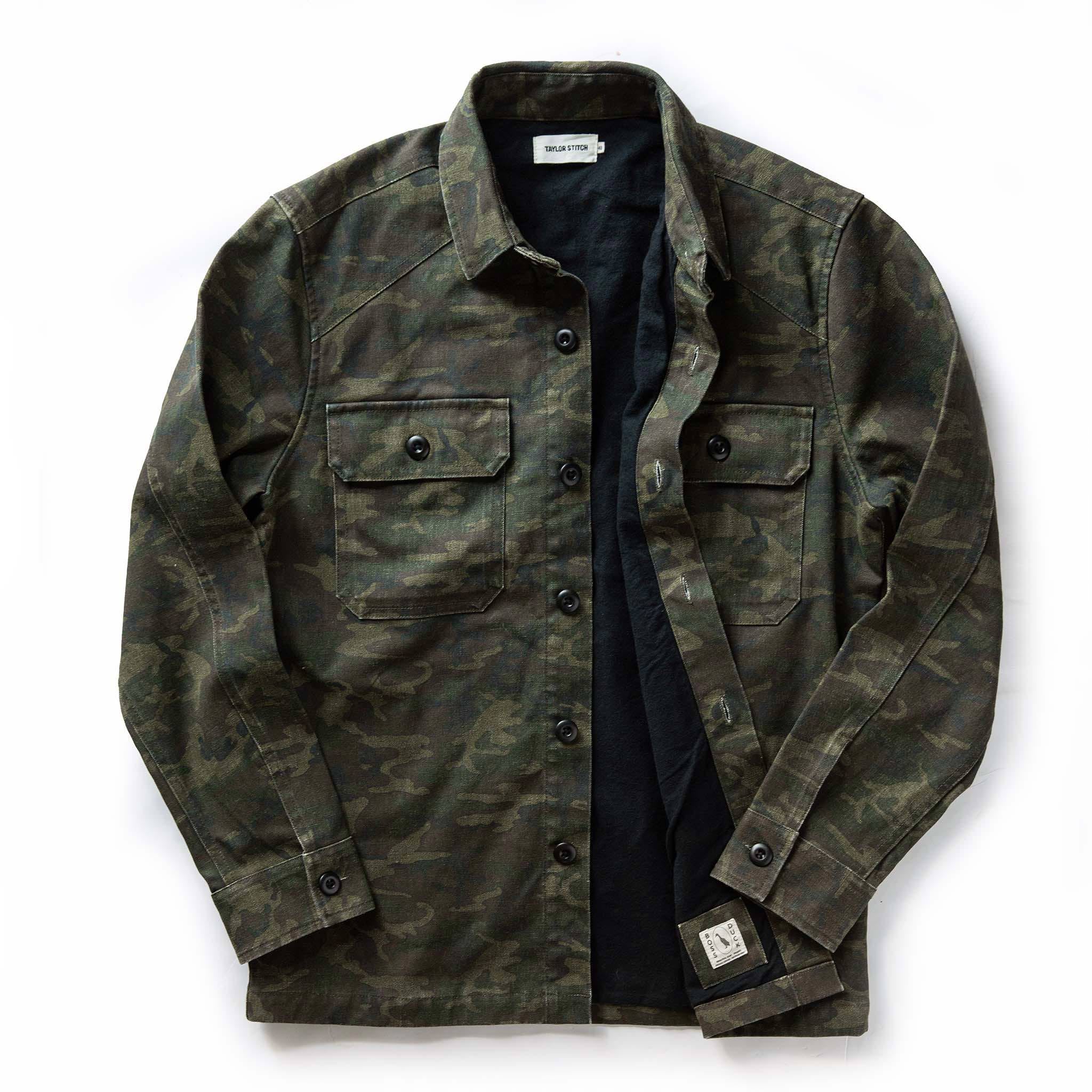 The Lined Shop Shirt in Woodland Camo Boss Duck - Image 8
