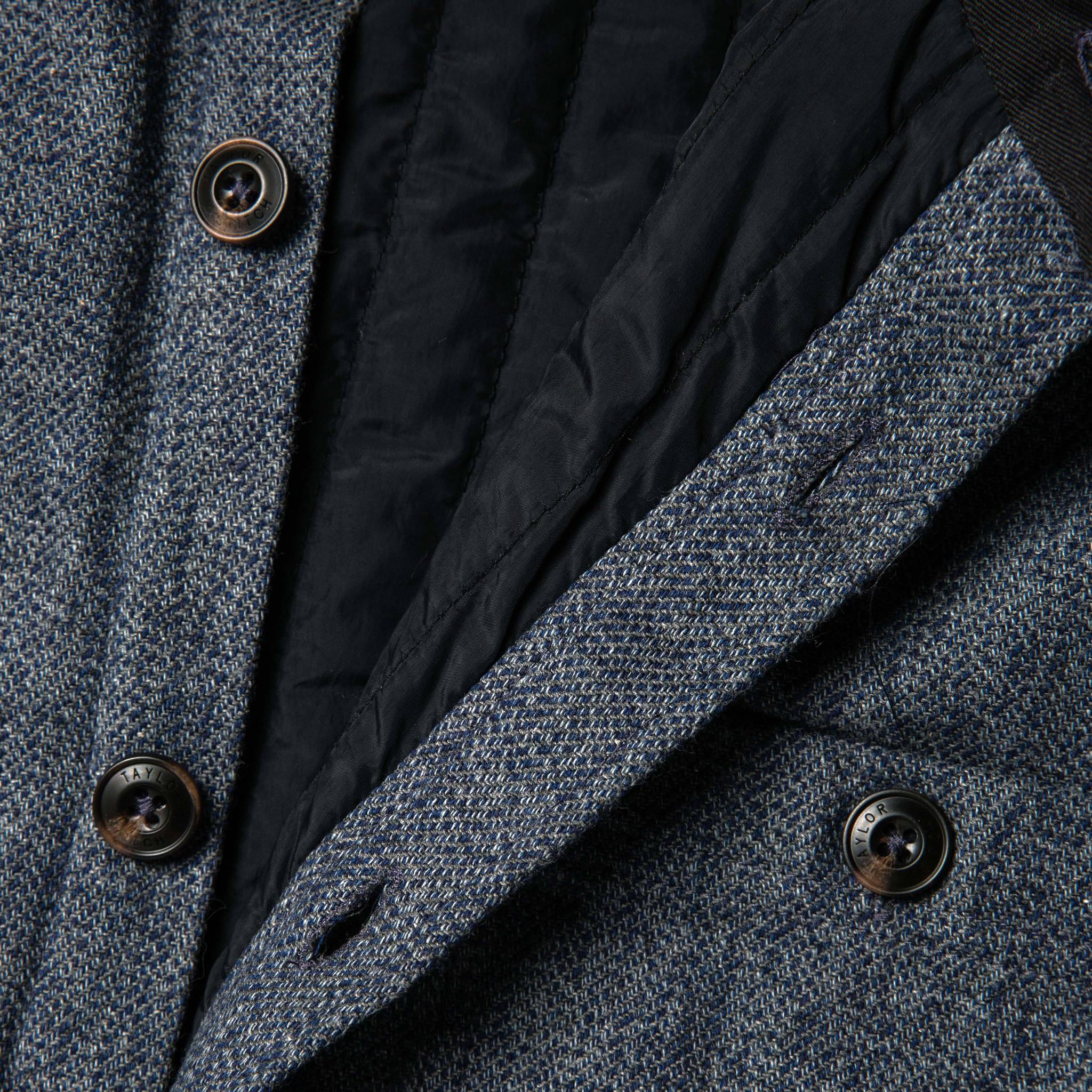 The Lined Utility Shirt in Indigo and Slate Twill - Image 8