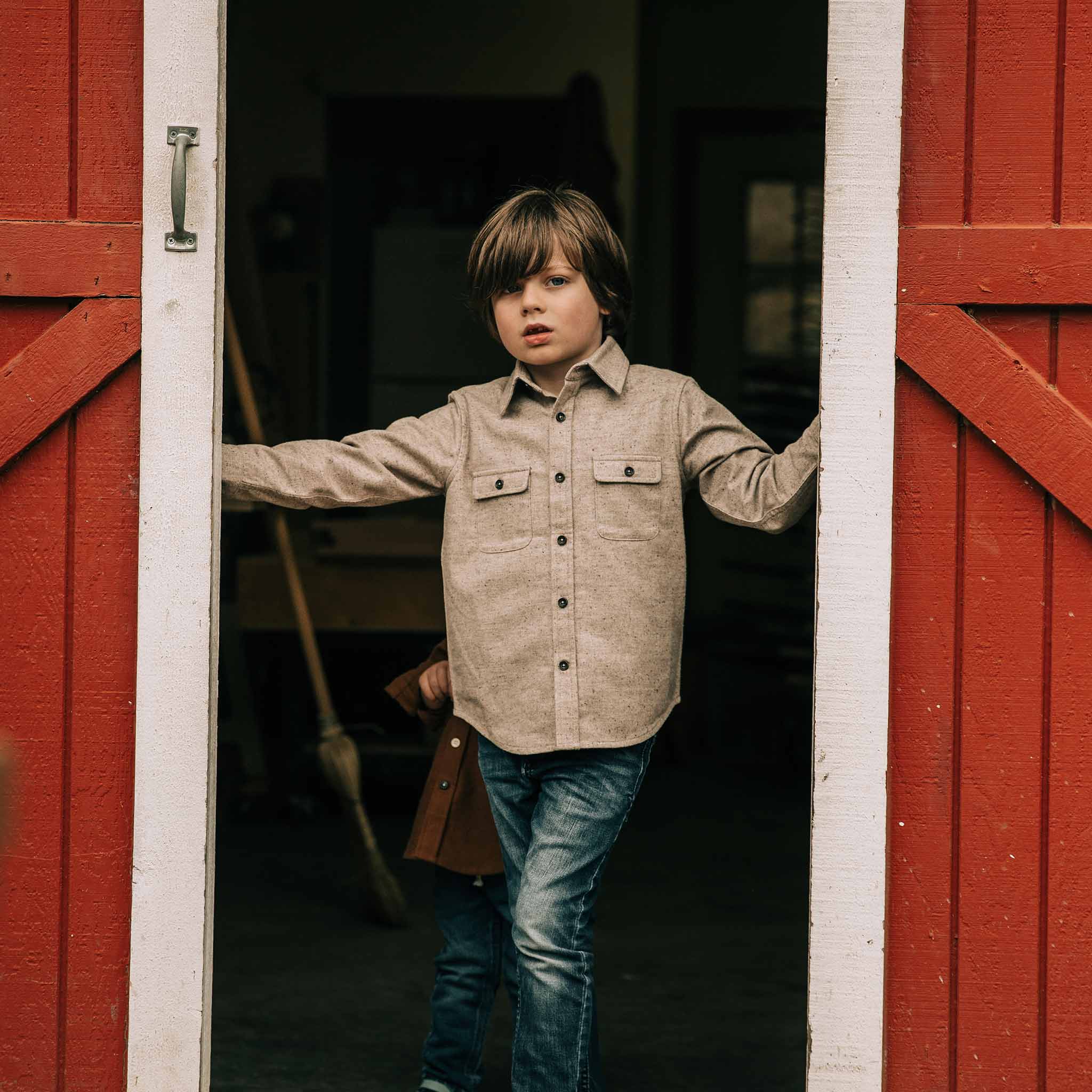 The Little Yosemite Shirt in Oat Donegal - Image 2