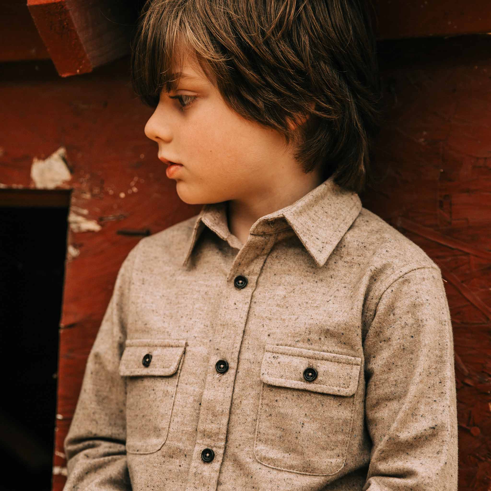 The Little Yosemite Shirt in Oat Donegal - Image 3