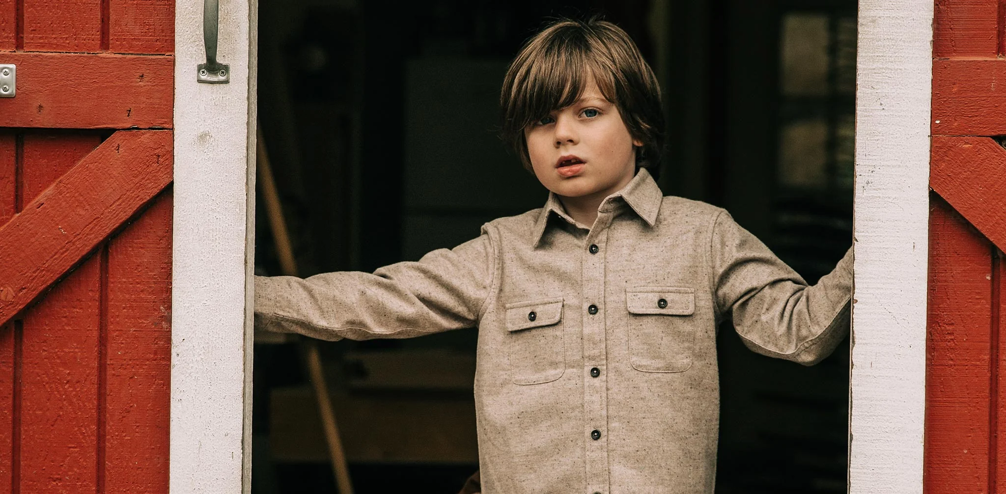 The Little Yosemite Shirt in Oat Donegal - Image 9