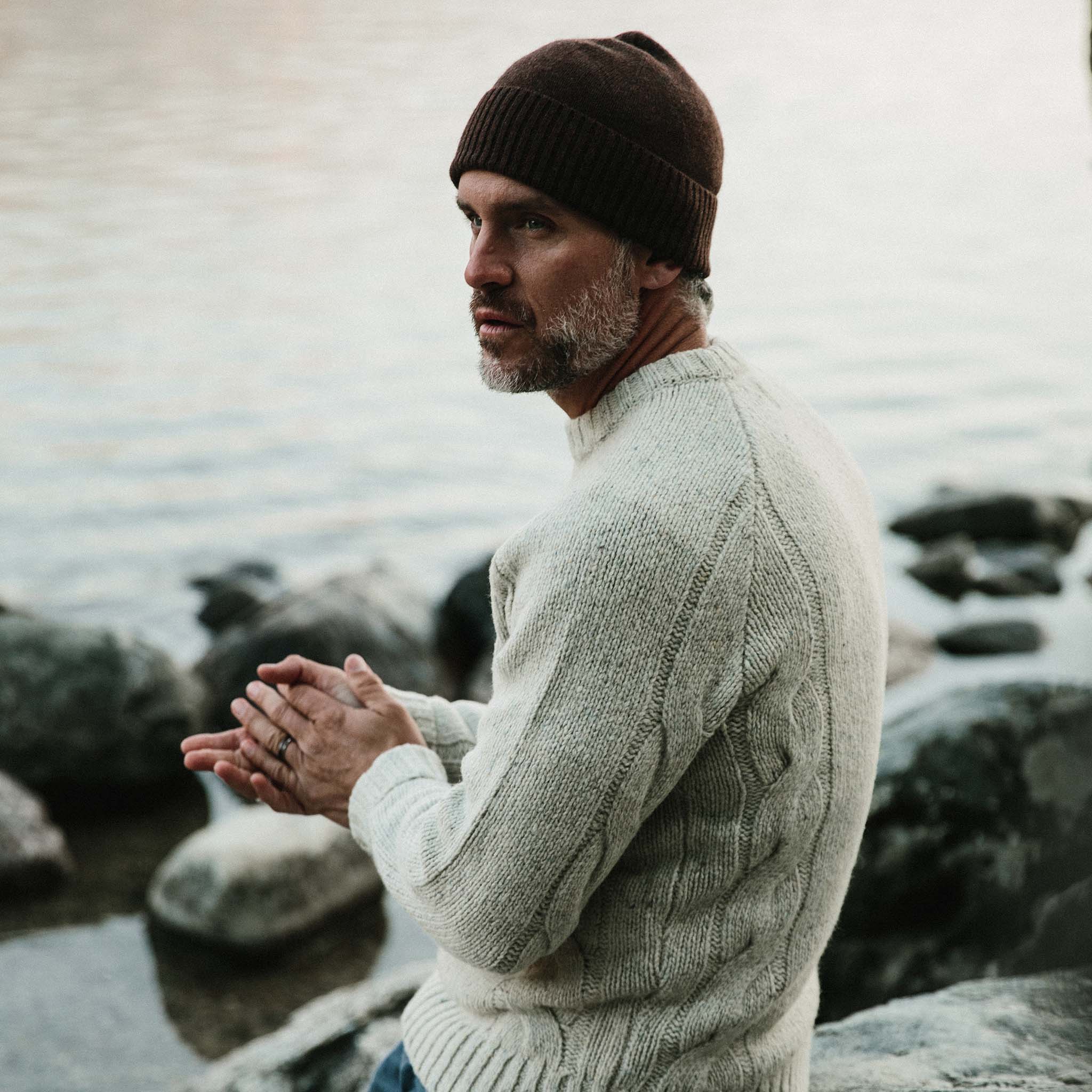 The Lodge Beanie in Heather Dark Burgundy - Image 3