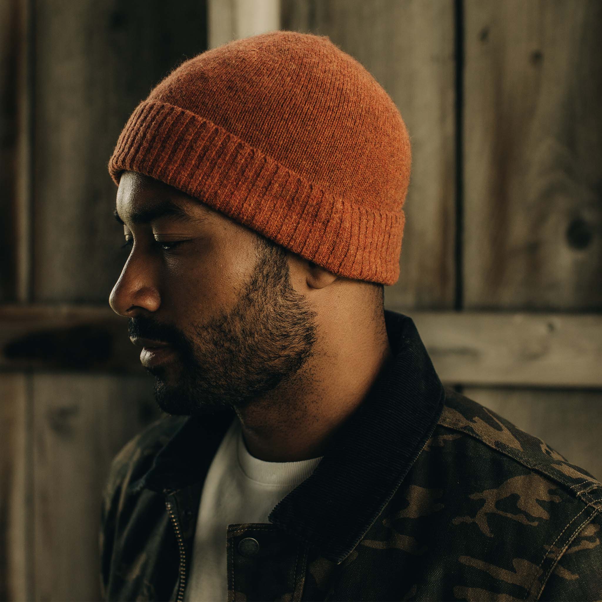 The Lodge Beanie in Rust - Image 2