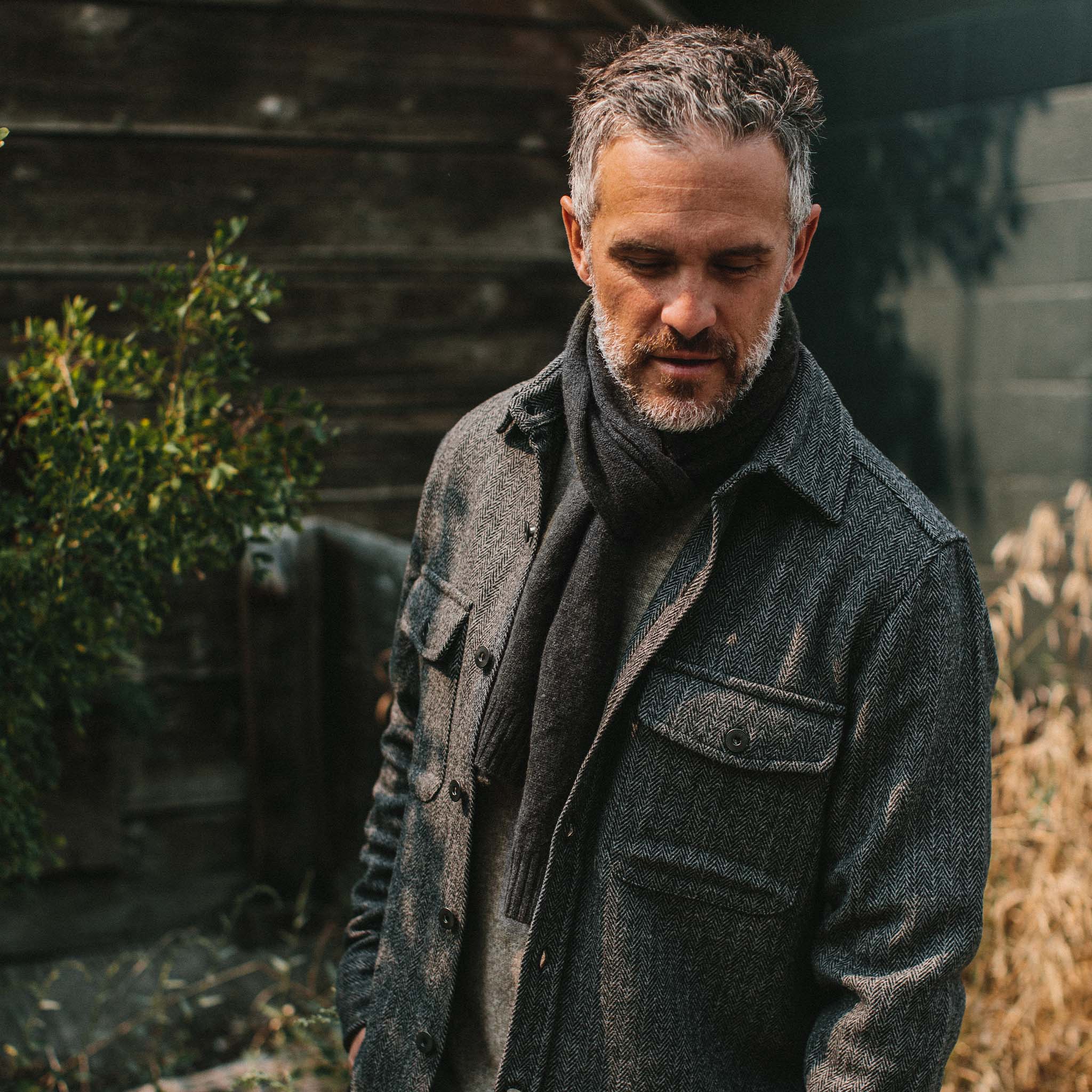 The Lodge Scarf in Heather Charcoal - Image 2