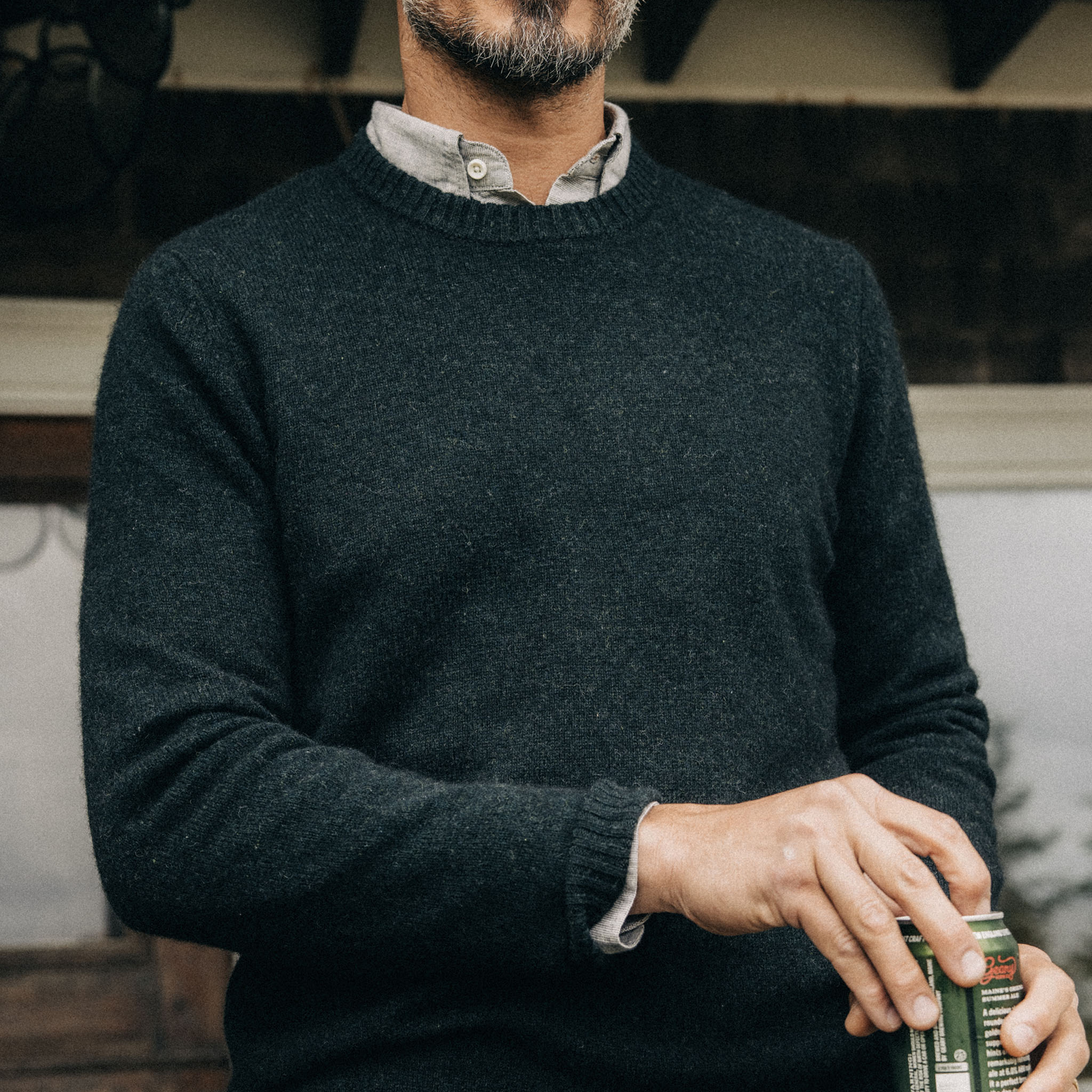 The Lodge Sweater in Black Pine - Image 2