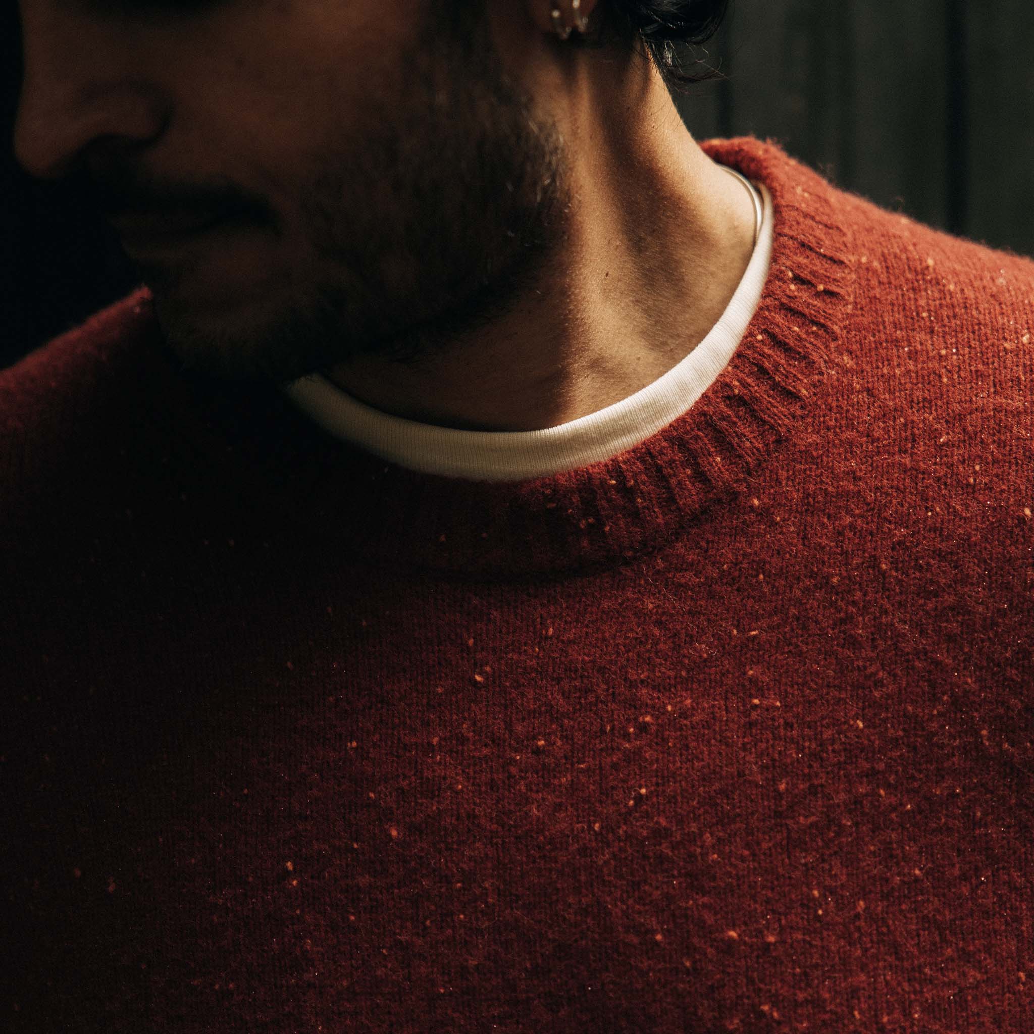 The Lodge Sweater in Bonfire Donegal - Image 3