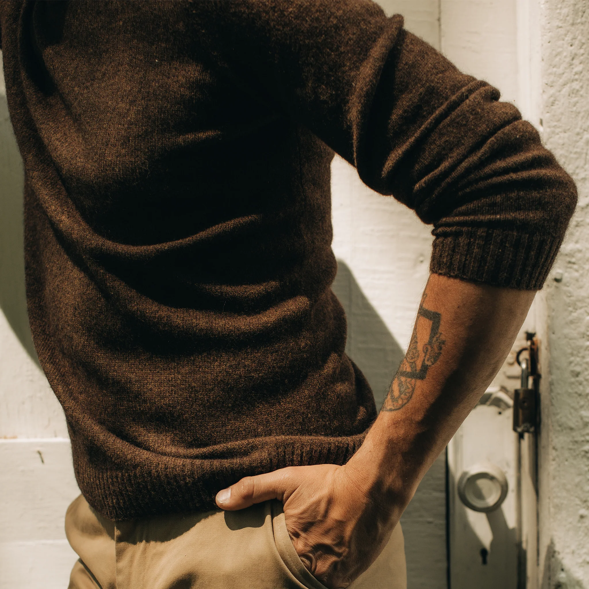The Lodge Sweater in Coffee - Image 2