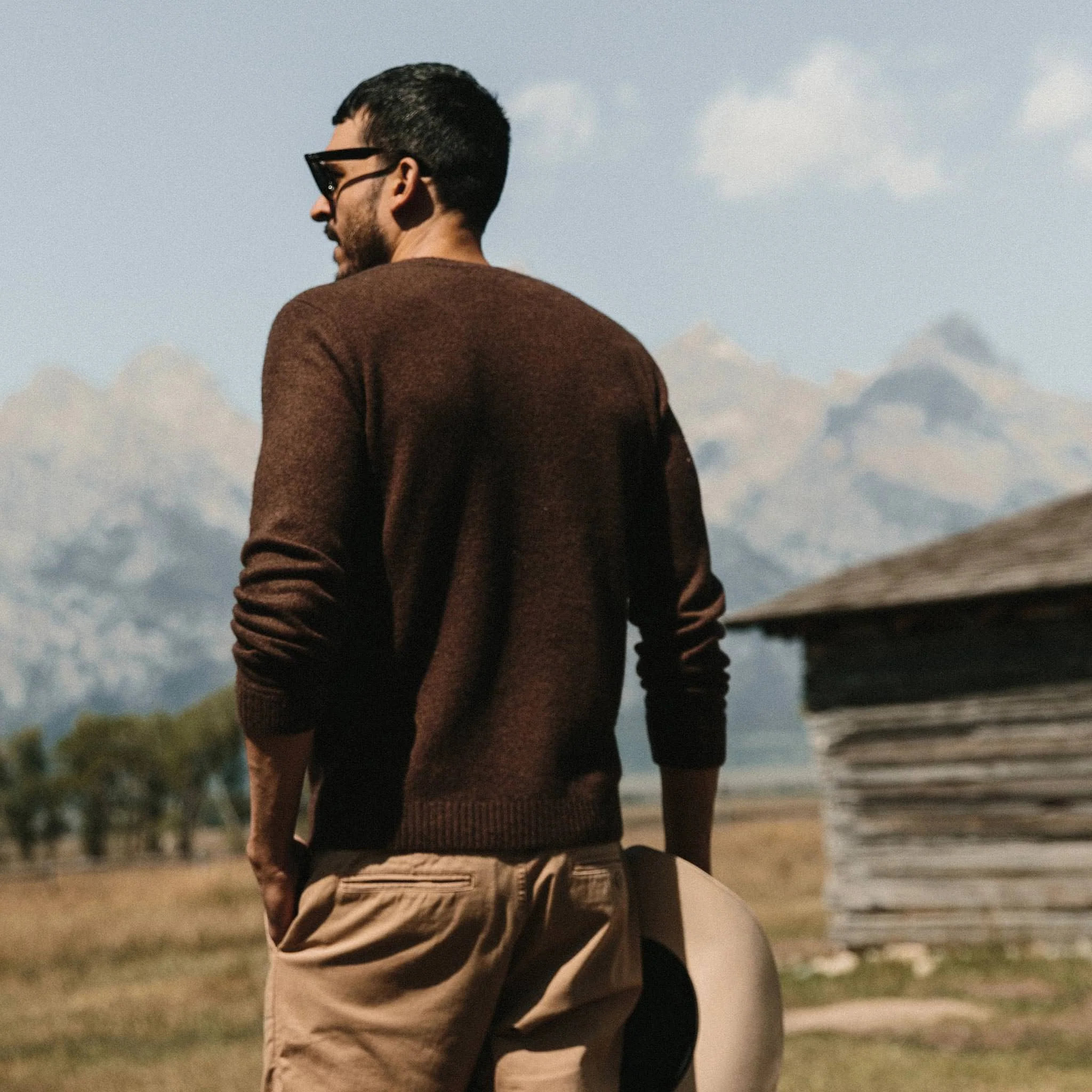The Lodge Sweater in Heather Dark Burgundy - Image 5
