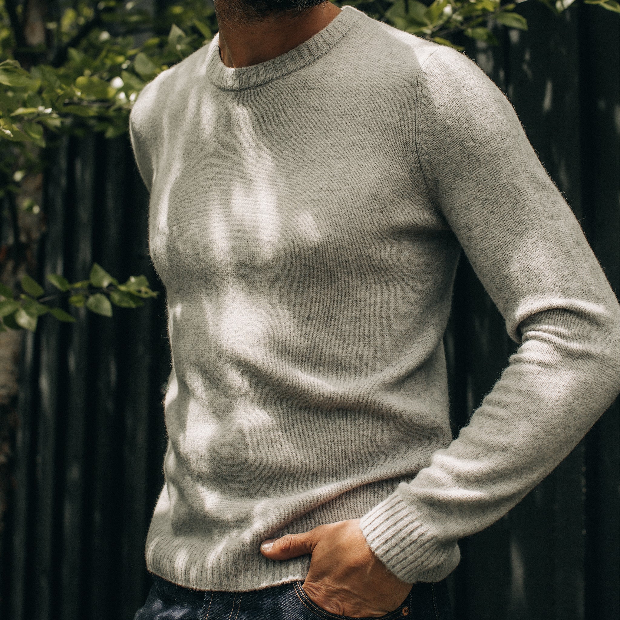 The Lodge Sweater in Heather Grey - Image 2